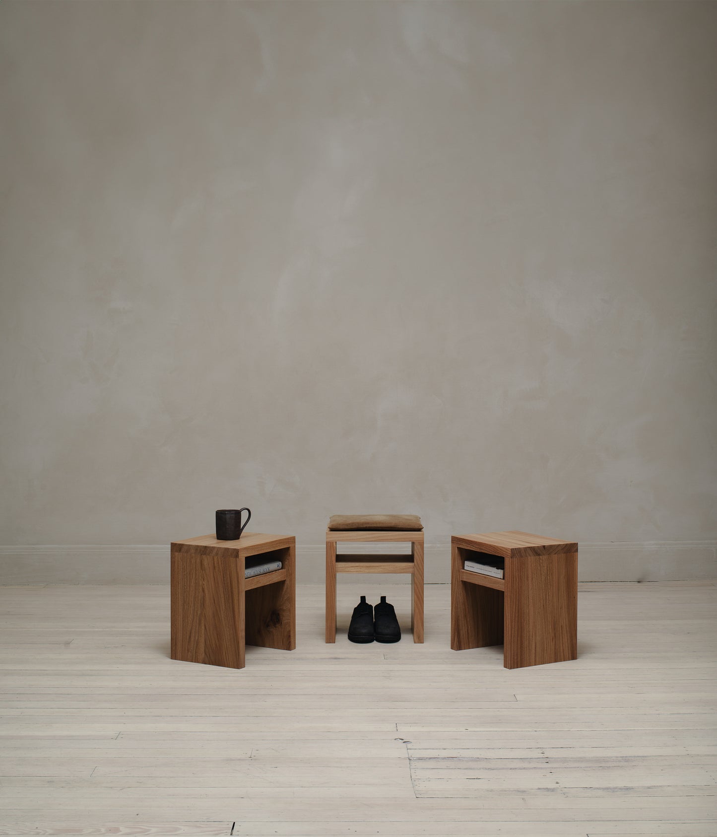 Shelf Stool - Oiled Elm