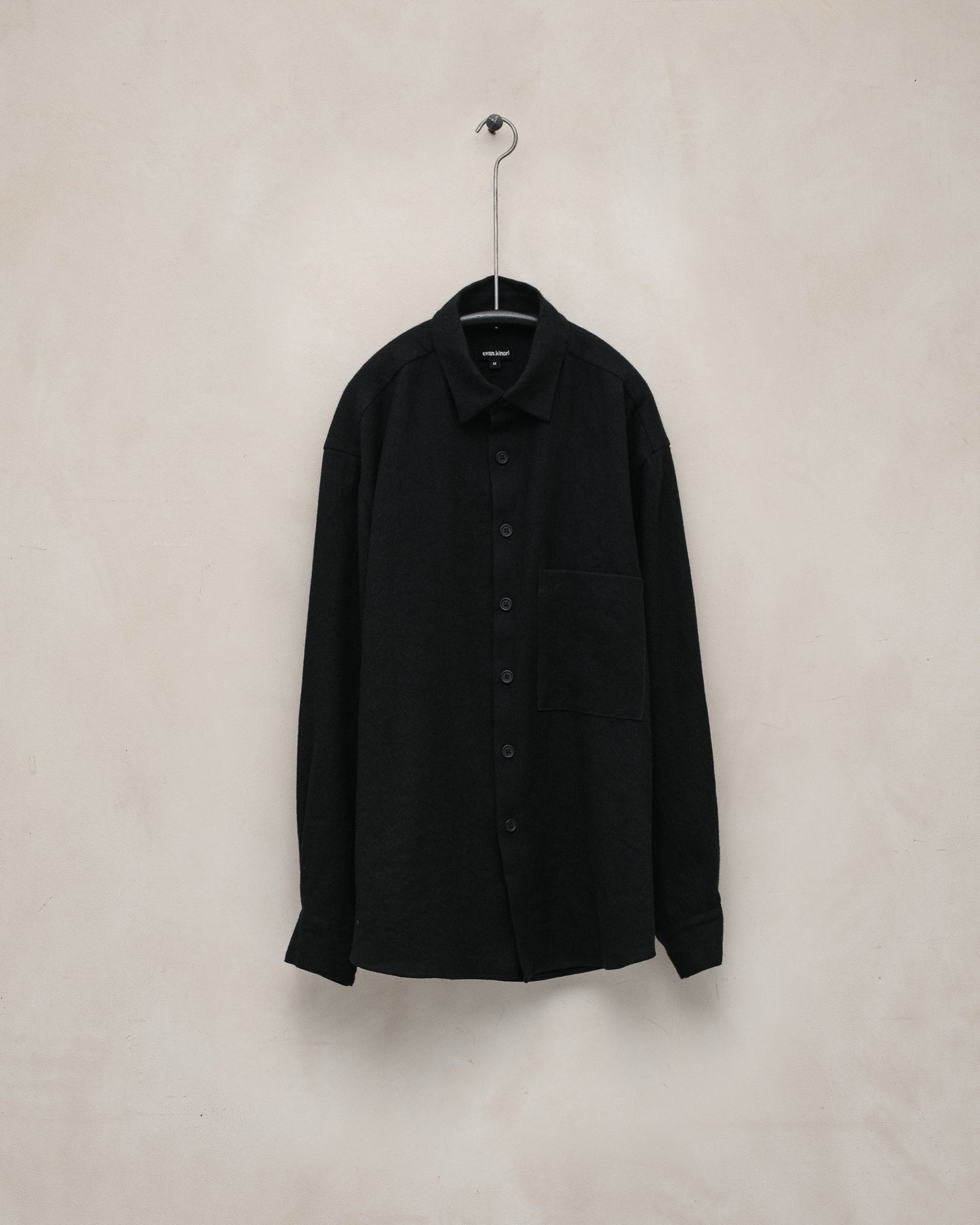 Big Shirt Two - Cashmere/Linen Twill, Black