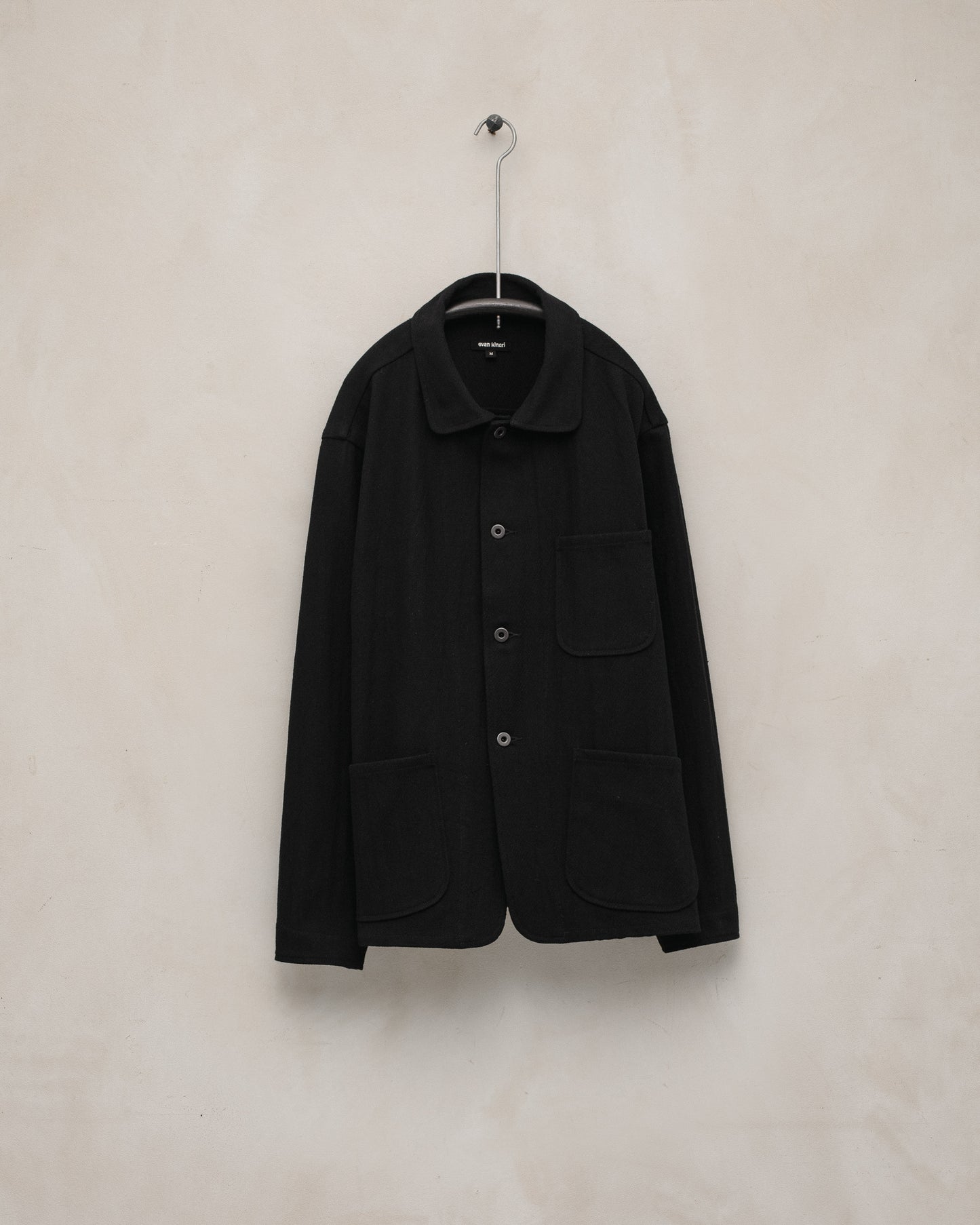 Three Pocket Jacket - Cotton Kersey, Black