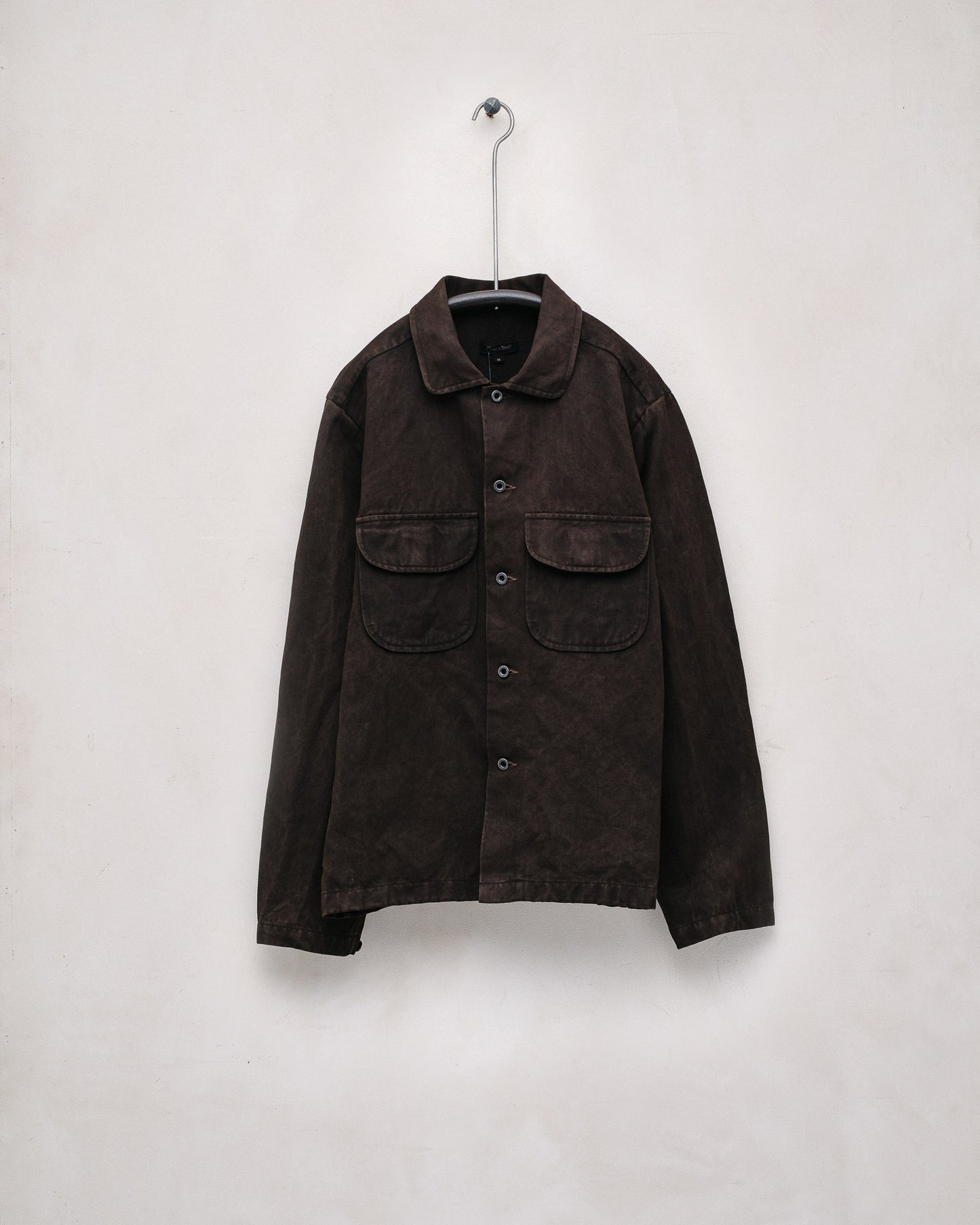 Field Shirt - Washi/Cotton Twill, Natural Dye Brown (Mud Dye)