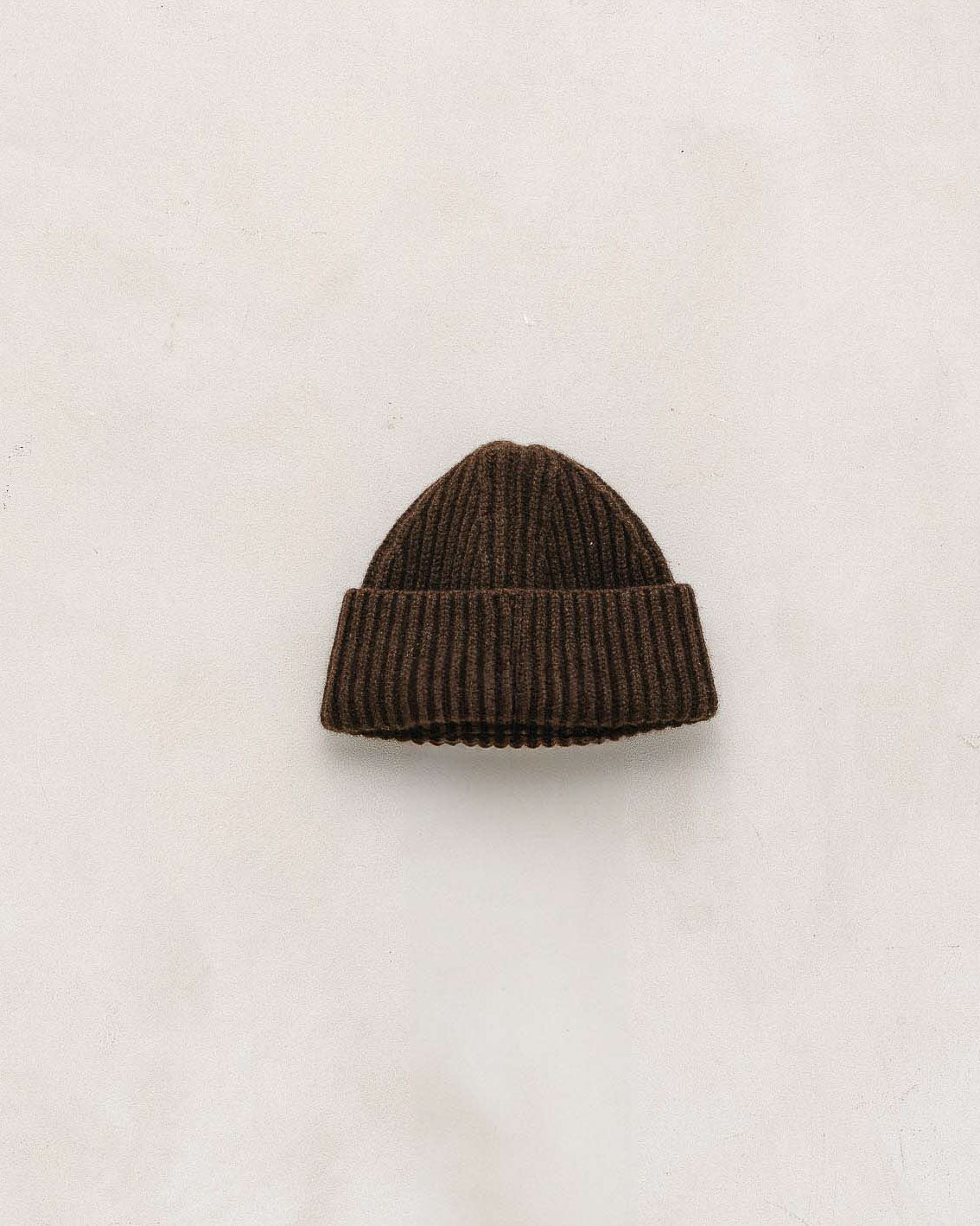 Knit Hat - Undyed Yak Wool, Dark Brown