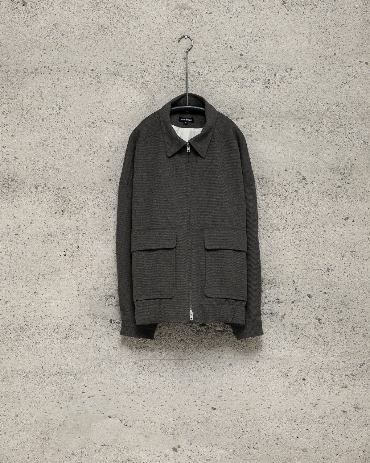 Zip Jacket Two - Top Dyed Cotton Kersey, Olive Heather