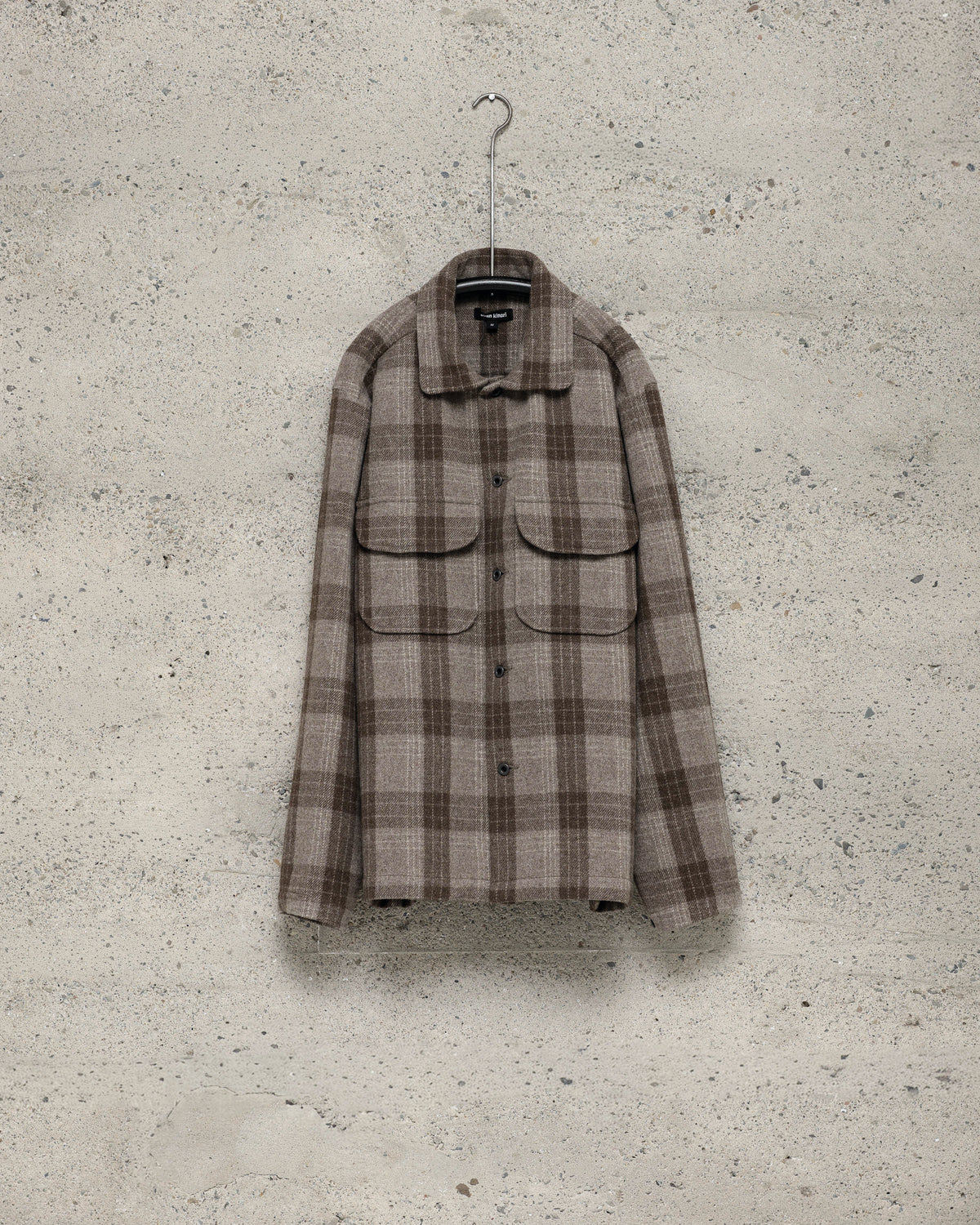 Field Shirt - Undyed Wool Check, Brown/Natural