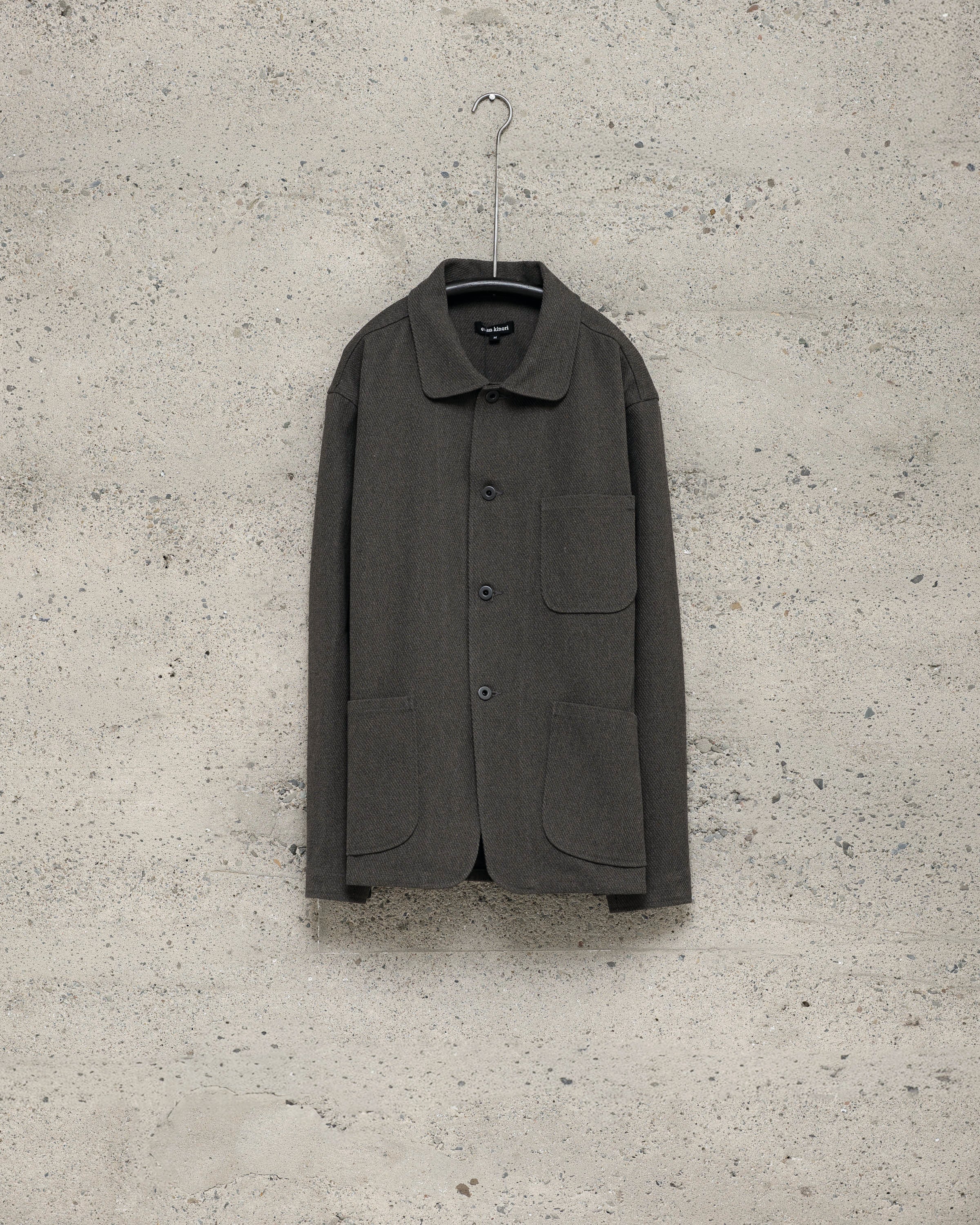 Three Pocket Jacket - Top Dyed Cotton Kersey, Olive Heather – evan