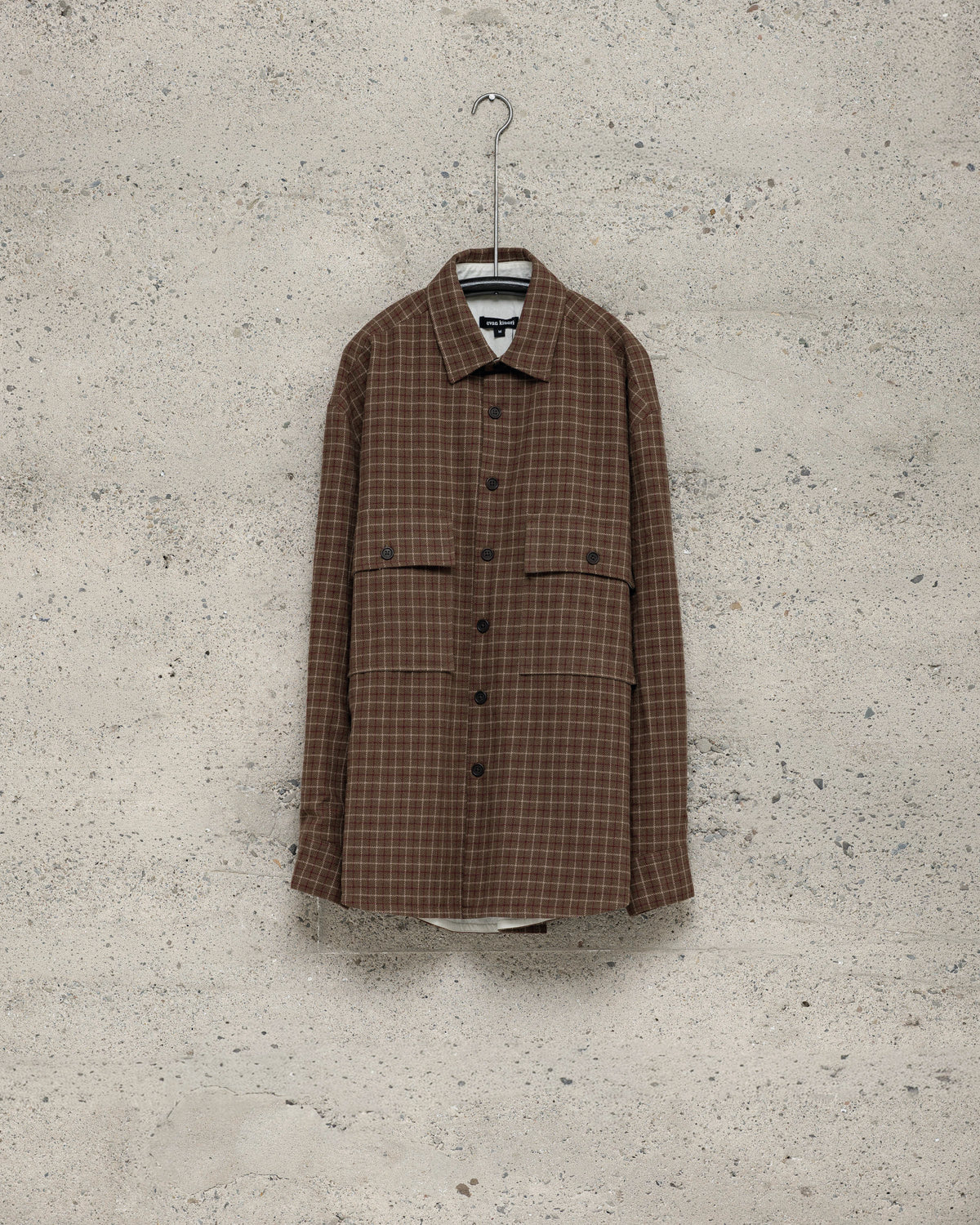 Big Shirt - Yarn Dyed Wool Check, Brown/Red