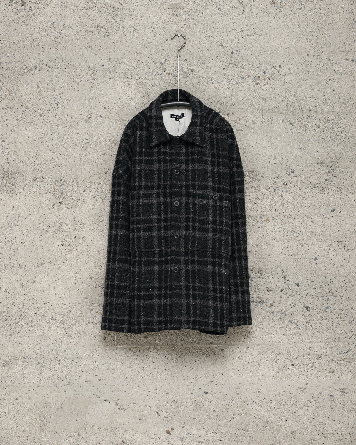 Field Shirt Two - Wool Tweed Check, Black/Grey