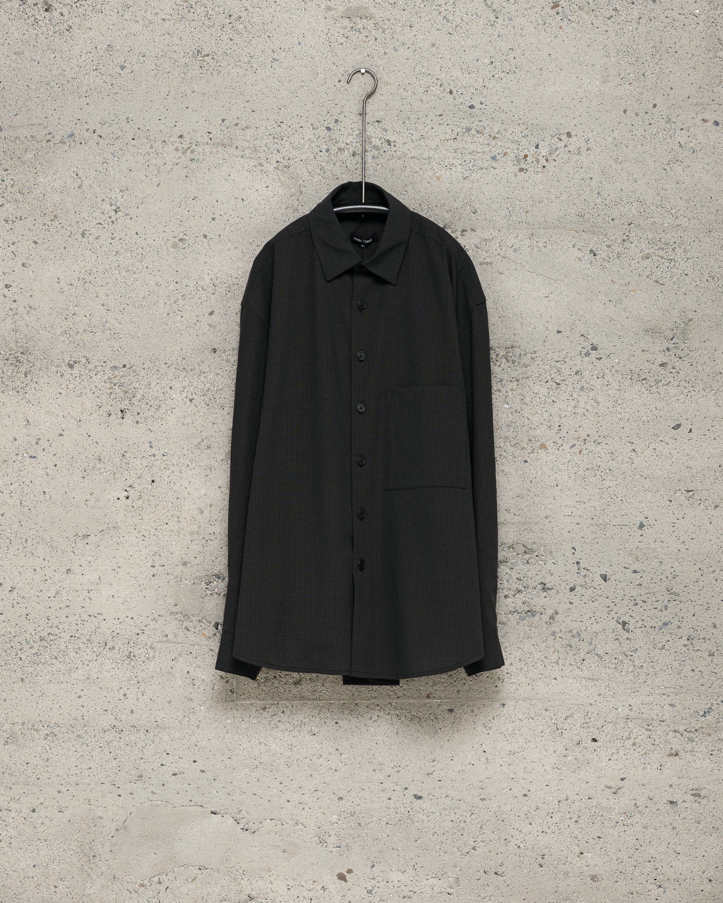 Big Shirt Two - Worsted Wool Check, Olive/Black – evan kinori