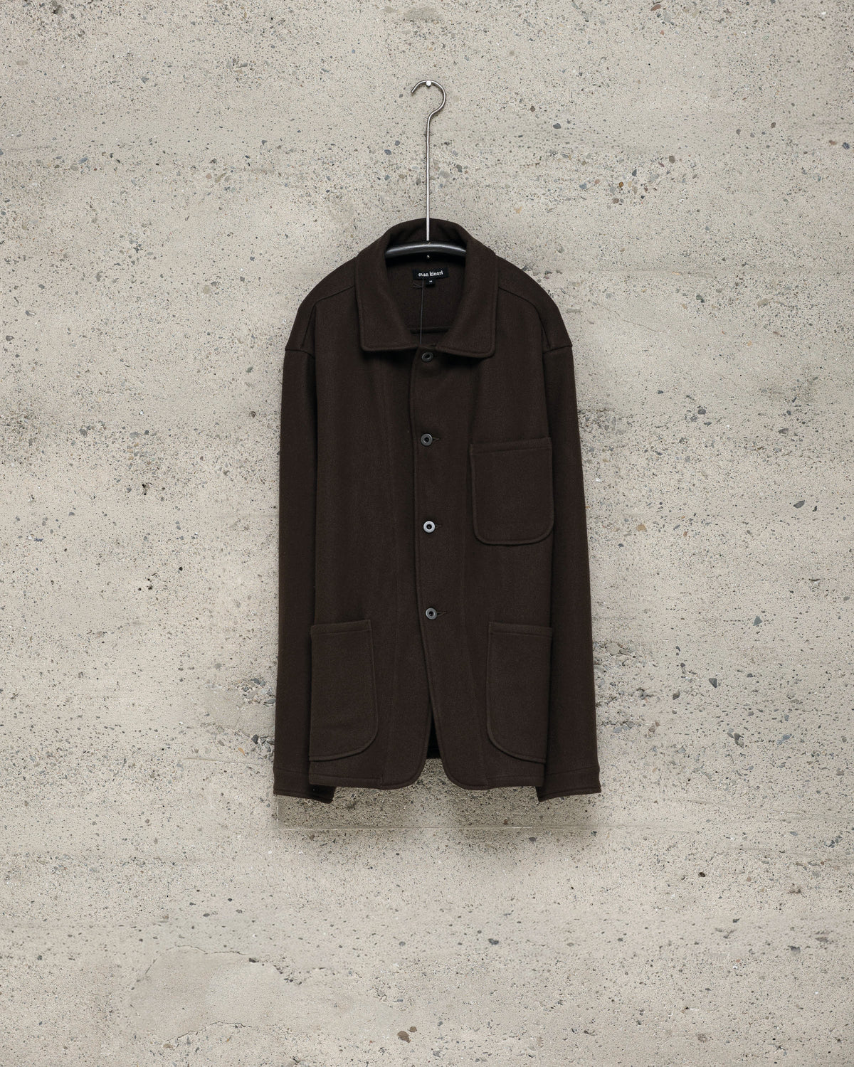 Three Pocket Jacket - Heavy Wool Flannel, Dark Brown