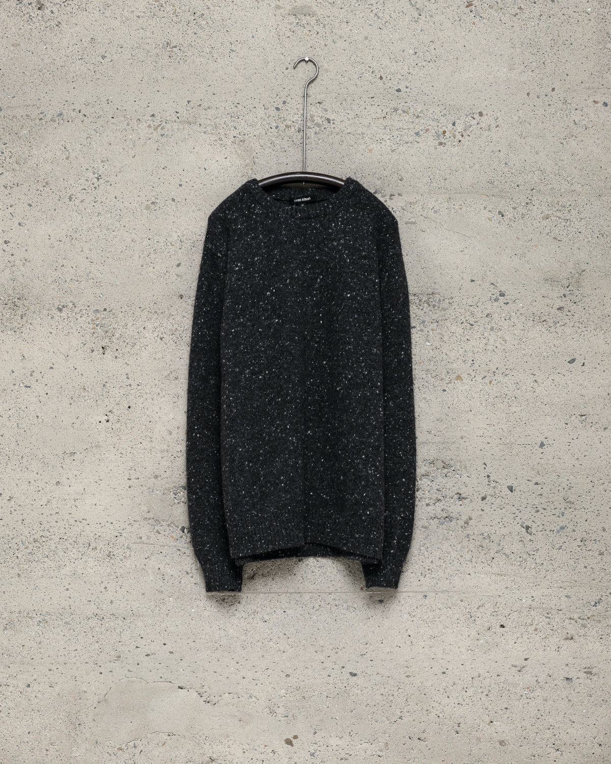 Crewneck Sweater - Wool/Cashmere Tweed, Black