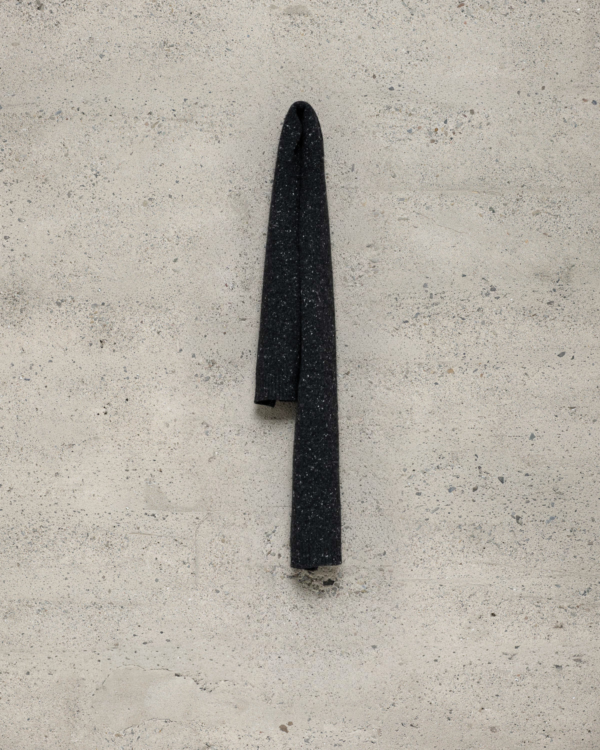 Knit Scarf - Wool/Cashmere Tweed, Black