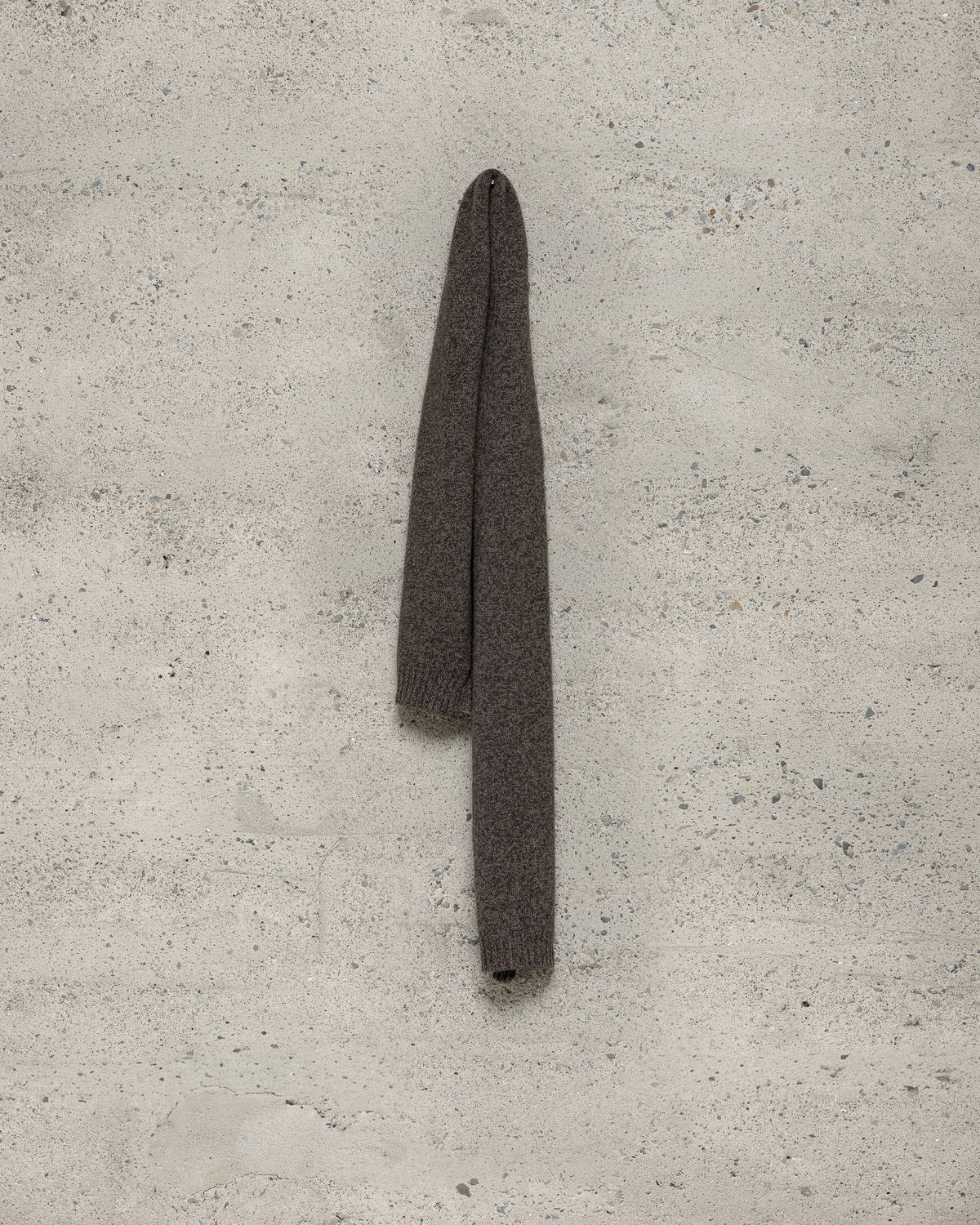 Knit Scarf - Wool Melange, Brown/Beige