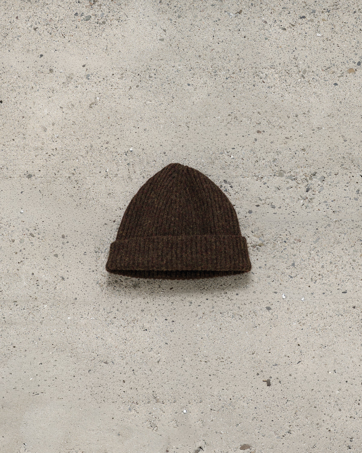 Knit Hat - Top Dyed Wool, Dark Olive