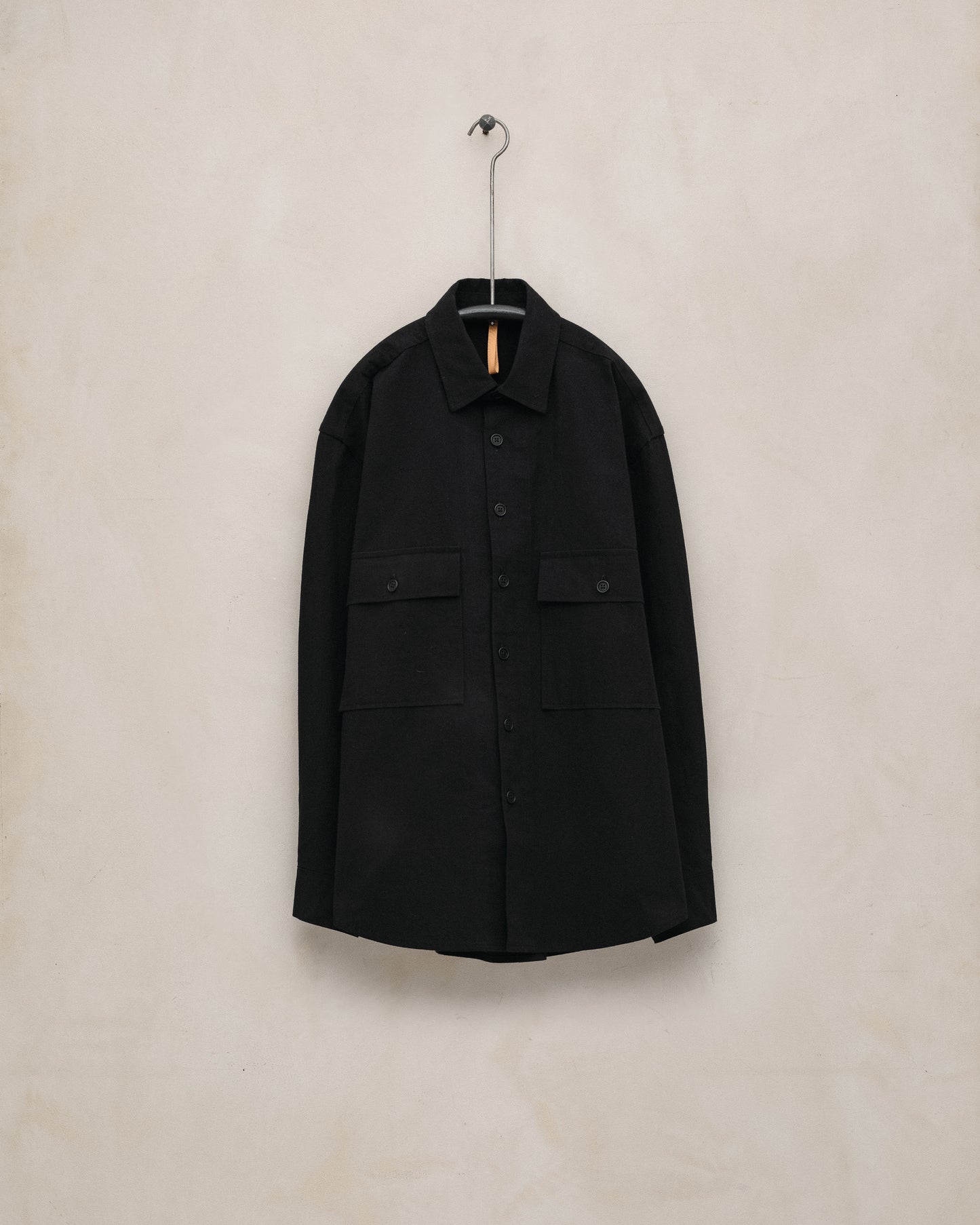 Big Shirt - Bio-wash Cotton Canvas, Black