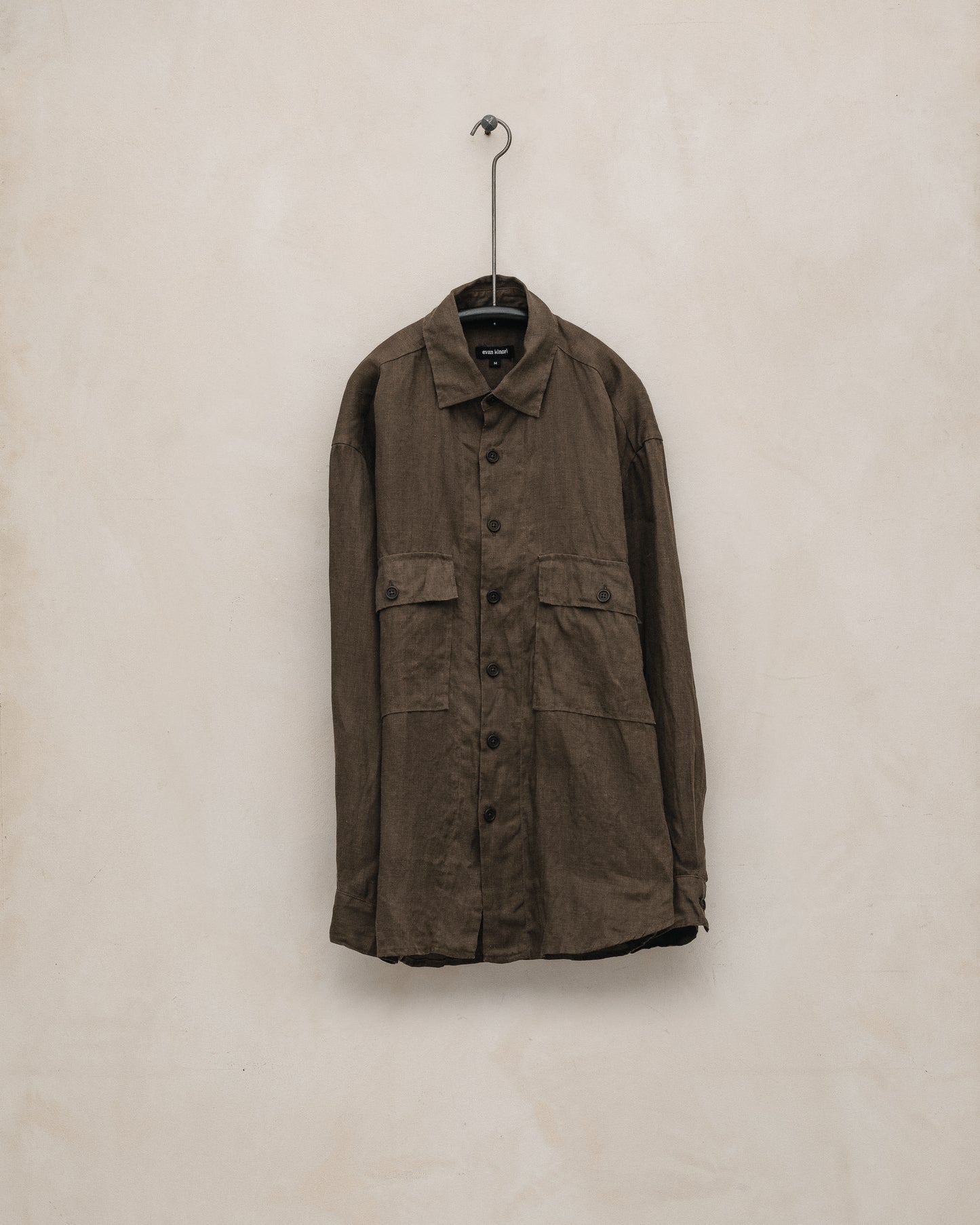 Big Shirt - Sumi Ink Hemp Twill, Dark Olive