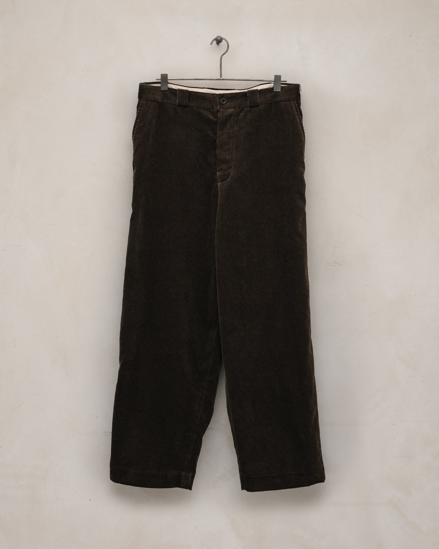 Flat Front Pant - Sumi Ink Corduroy, Brown