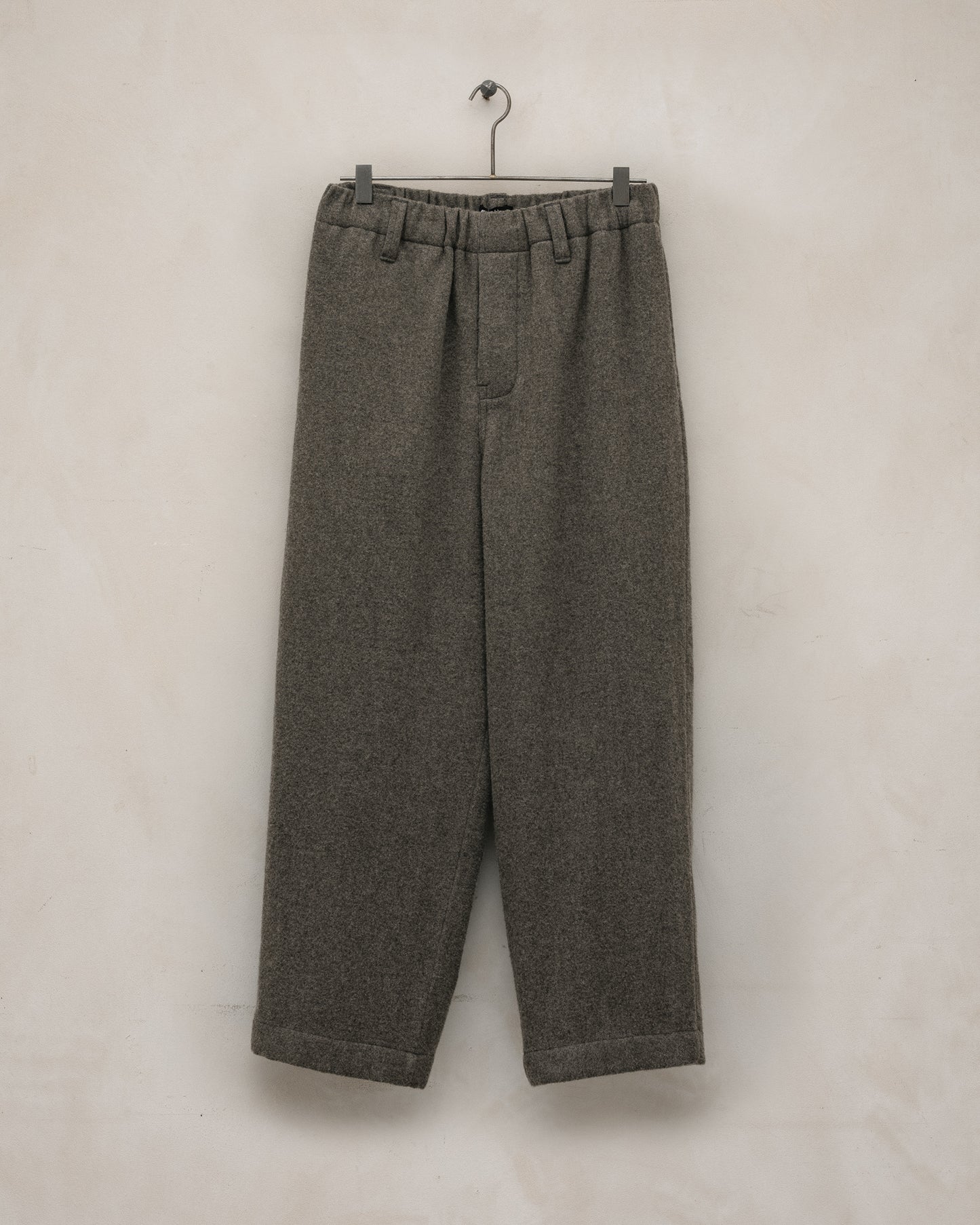 Elastic Pant - Brushed Cashmere/Wool Flannel, Mid-Grey