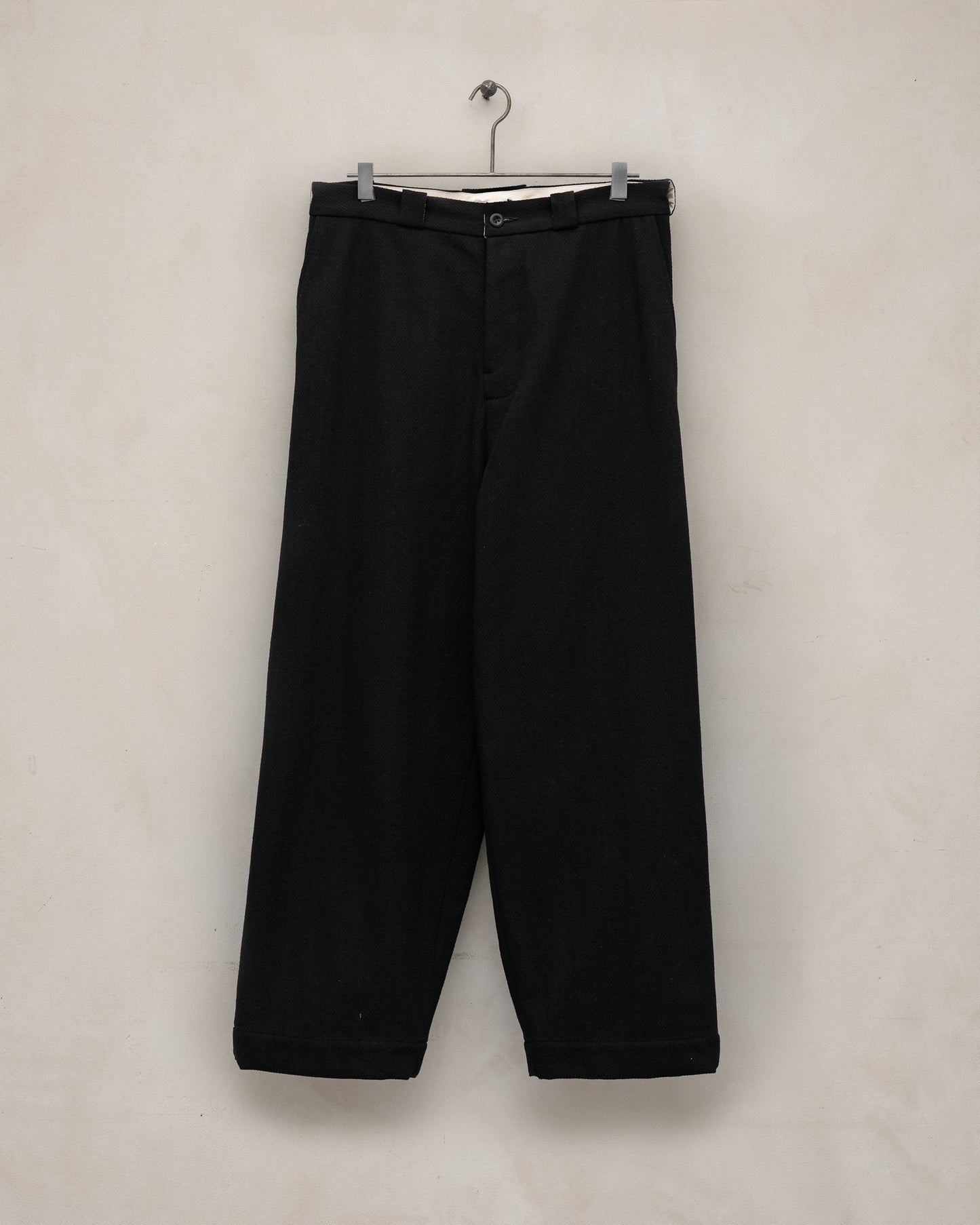 Flat Front Pant - Cotton Kersey, Black