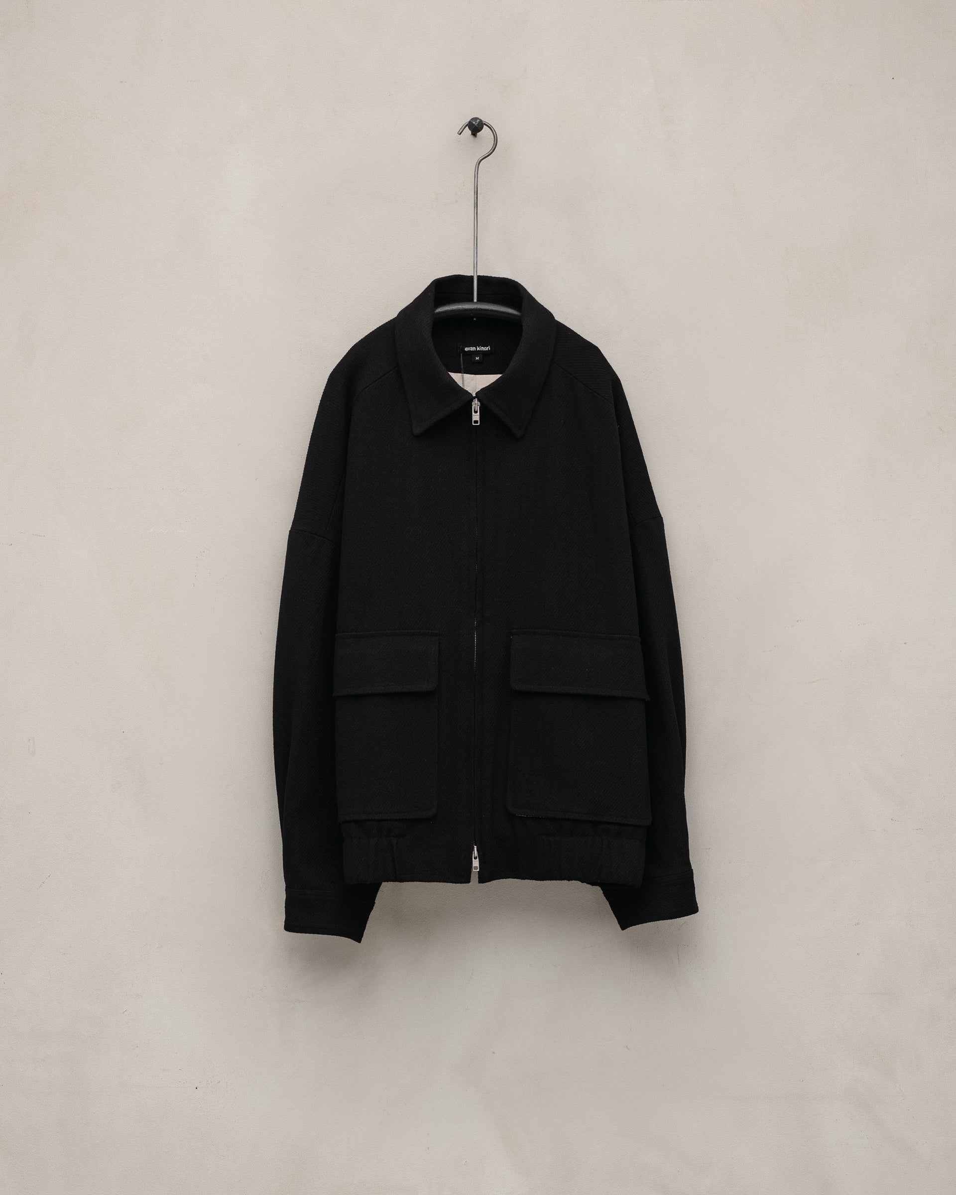 evan kinori ジャケット black S Zip Jacket Two - Cotton Kersey, Black – evan kinori