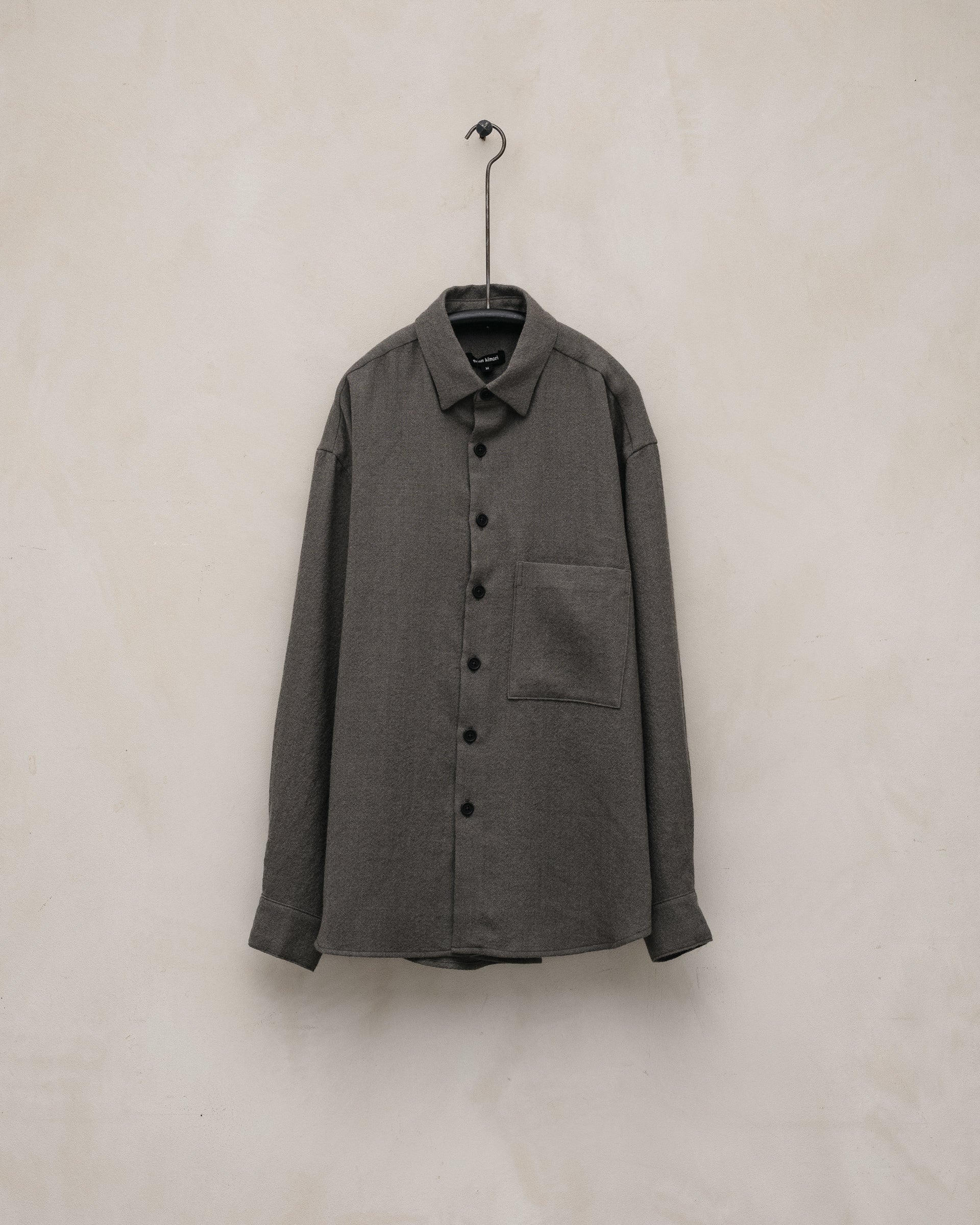 Big Shirt Two - Worsted Wool Gauze, Heather Grey – evan kinori