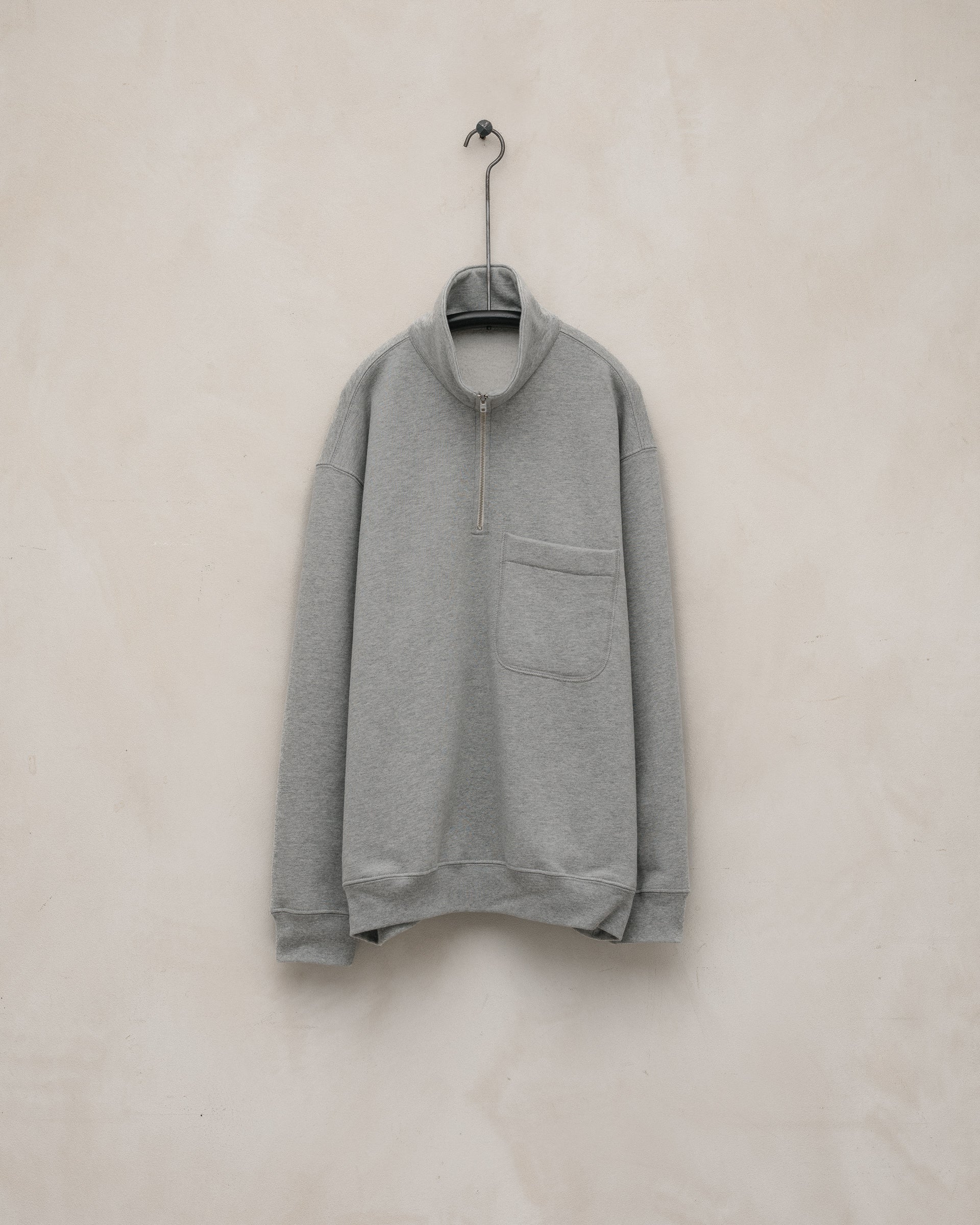 Quarter Zip, Heather Grey – evan kinori