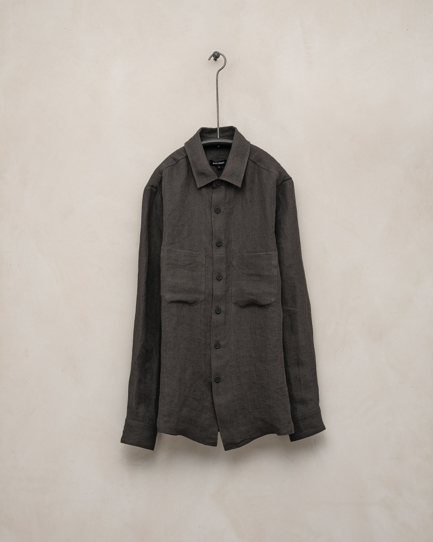 Two Pocket Shirt - Dobby Weave Hemp, Shale Grey