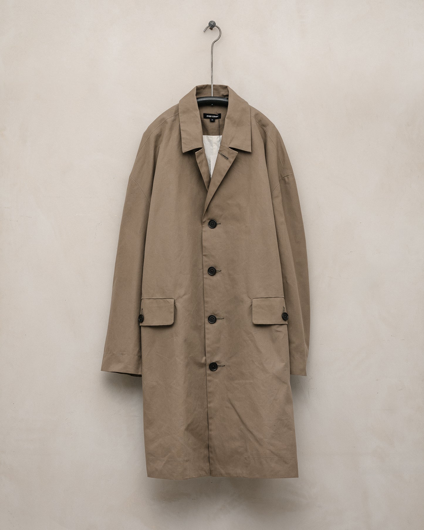 Big Coat - Dry Waxed Cotton, Dark Khaki