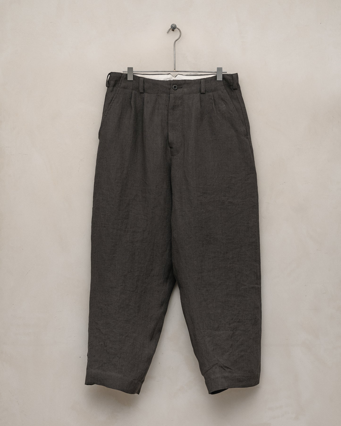 Two Pleat Pant - Dobby Weave Hemp, Shale Grey