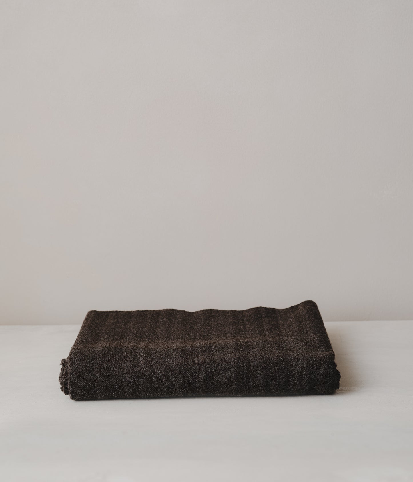 Handwoven Blanket - Striped Undyed Rambouillet Wool