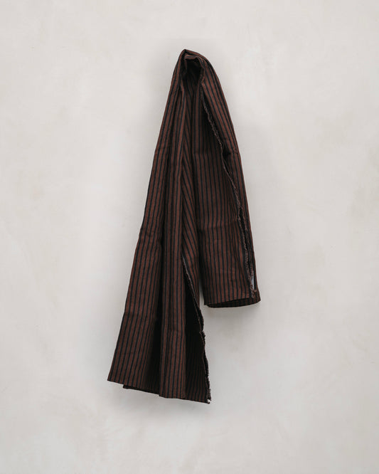 Woven Scarf - Yarn Dyed Linen Stripe, Navy/Red