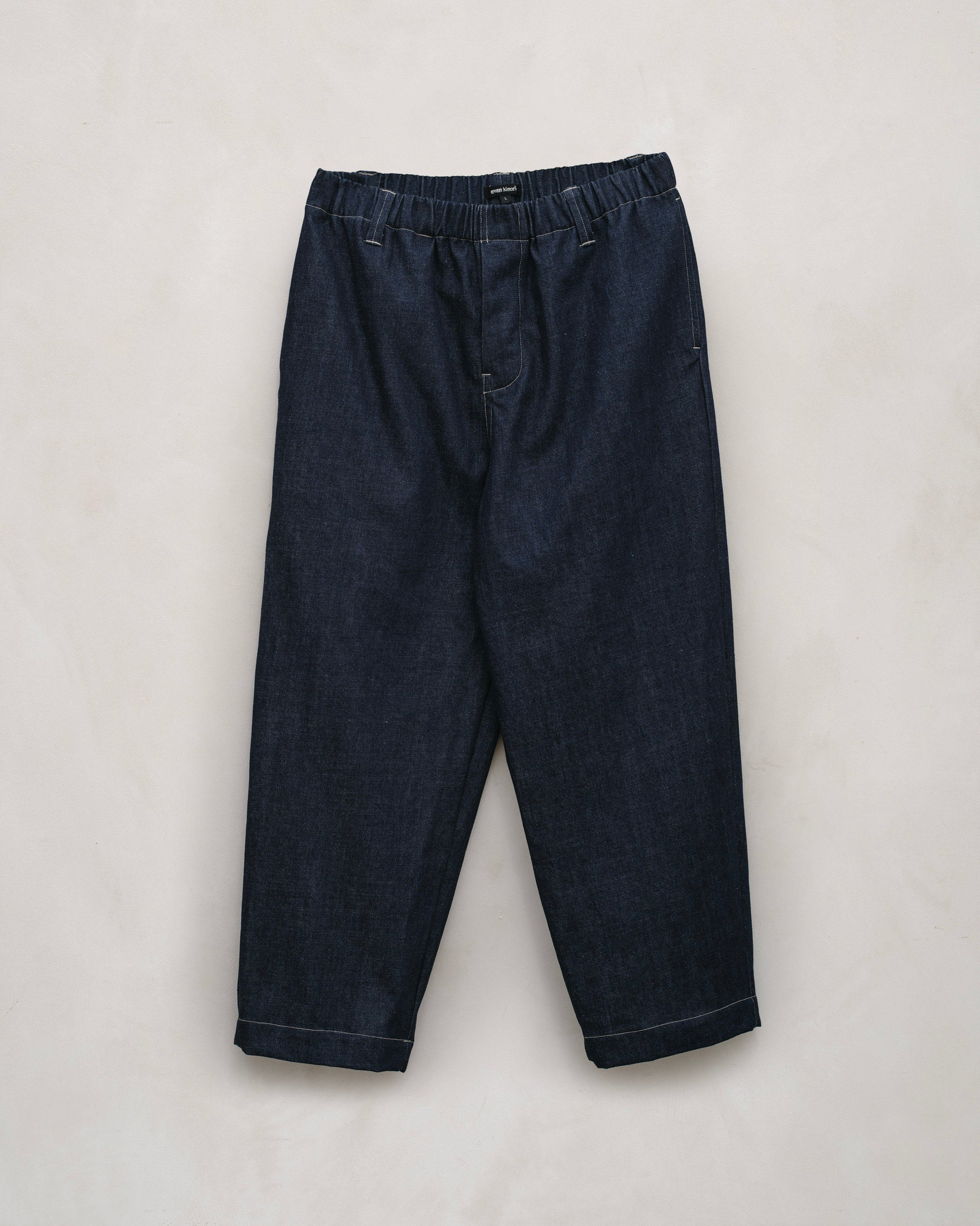 Elastic Pant - Organic Cotton Denim, Indigo – evan kinori