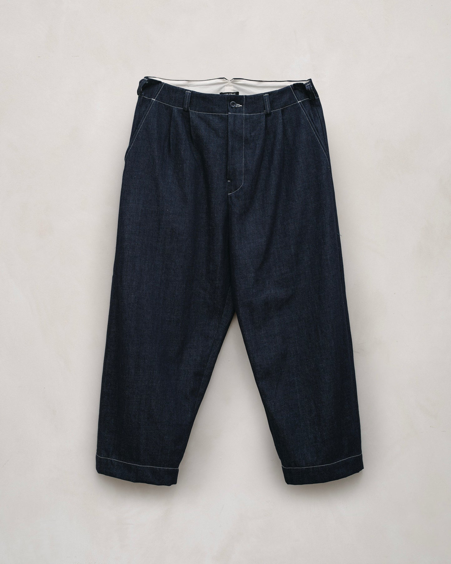Two Pleat Pant - Organic Cotton Denim, Indigo