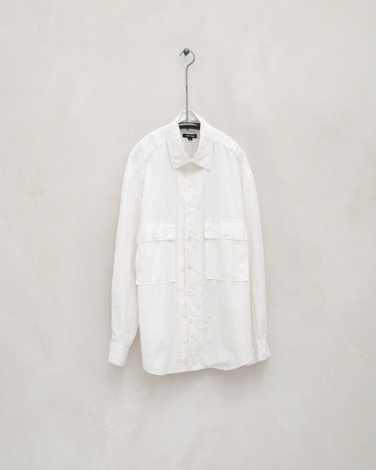 Big Shirt - Organic Cotton/Hemp Typewriter Cloth, White