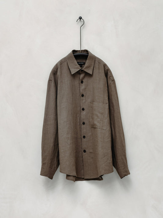 Big Shirt Two - Tumbled Linen, Taupe