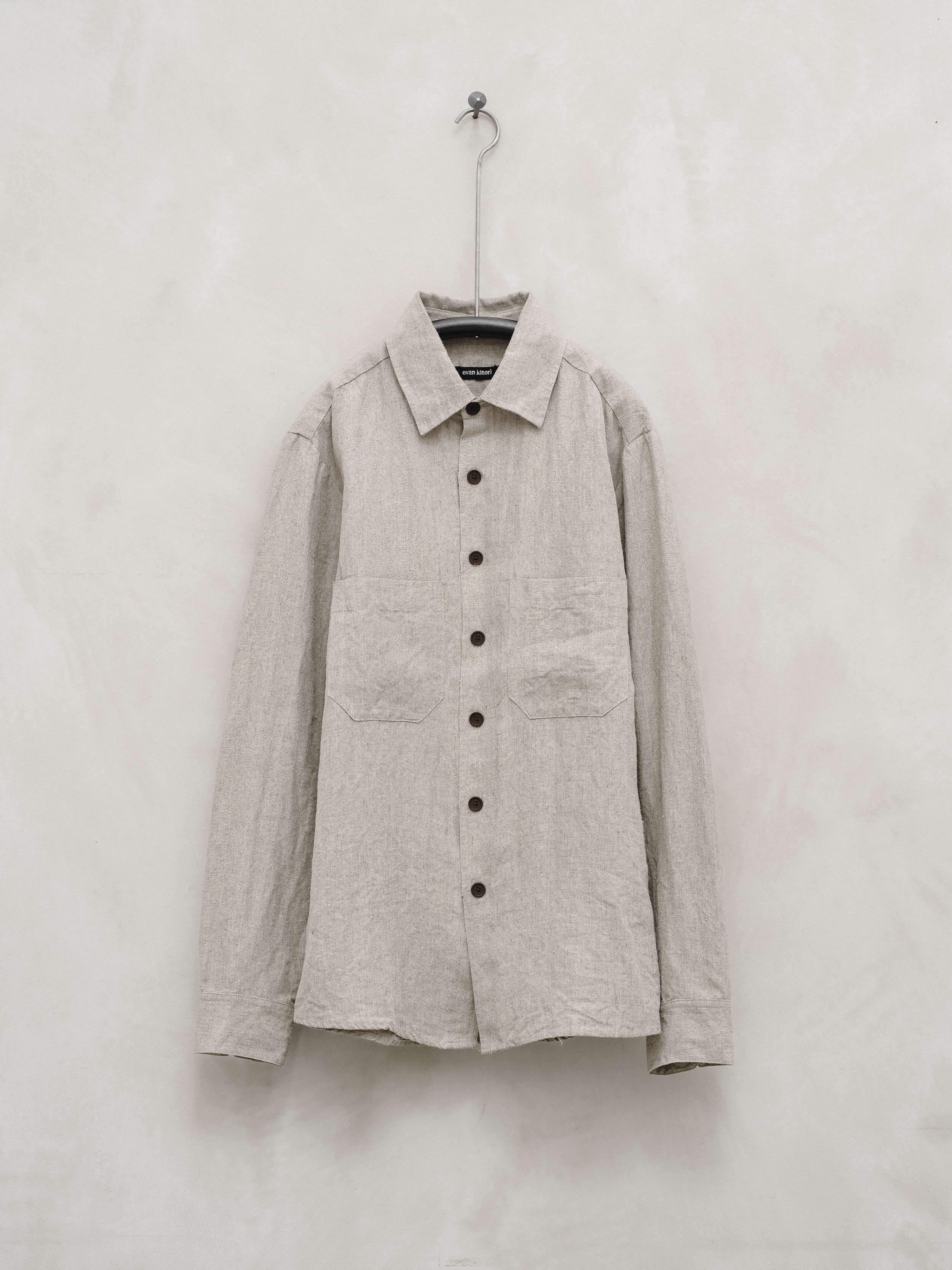 Two Pocket Shirt - Tumbled Hemp – evan kinori Two Pocket Shirt - Tumbled Hemp – evan kinori