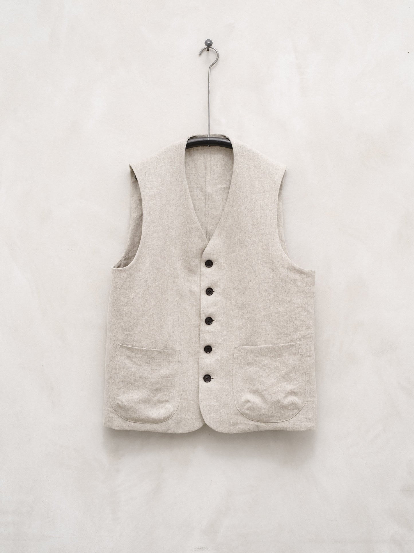 Patch Pocket Vest - Tumbled Hemp Canvas