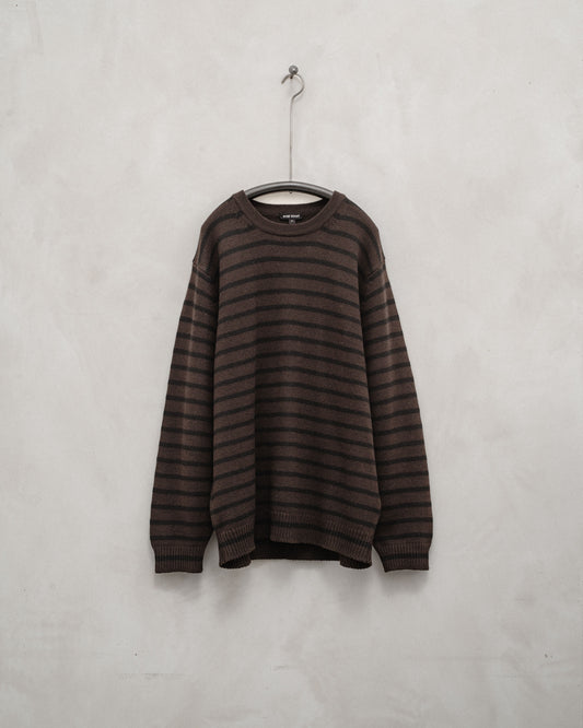 Striped Sweater - Striped Cashmere/Lambswool, Brown/Black