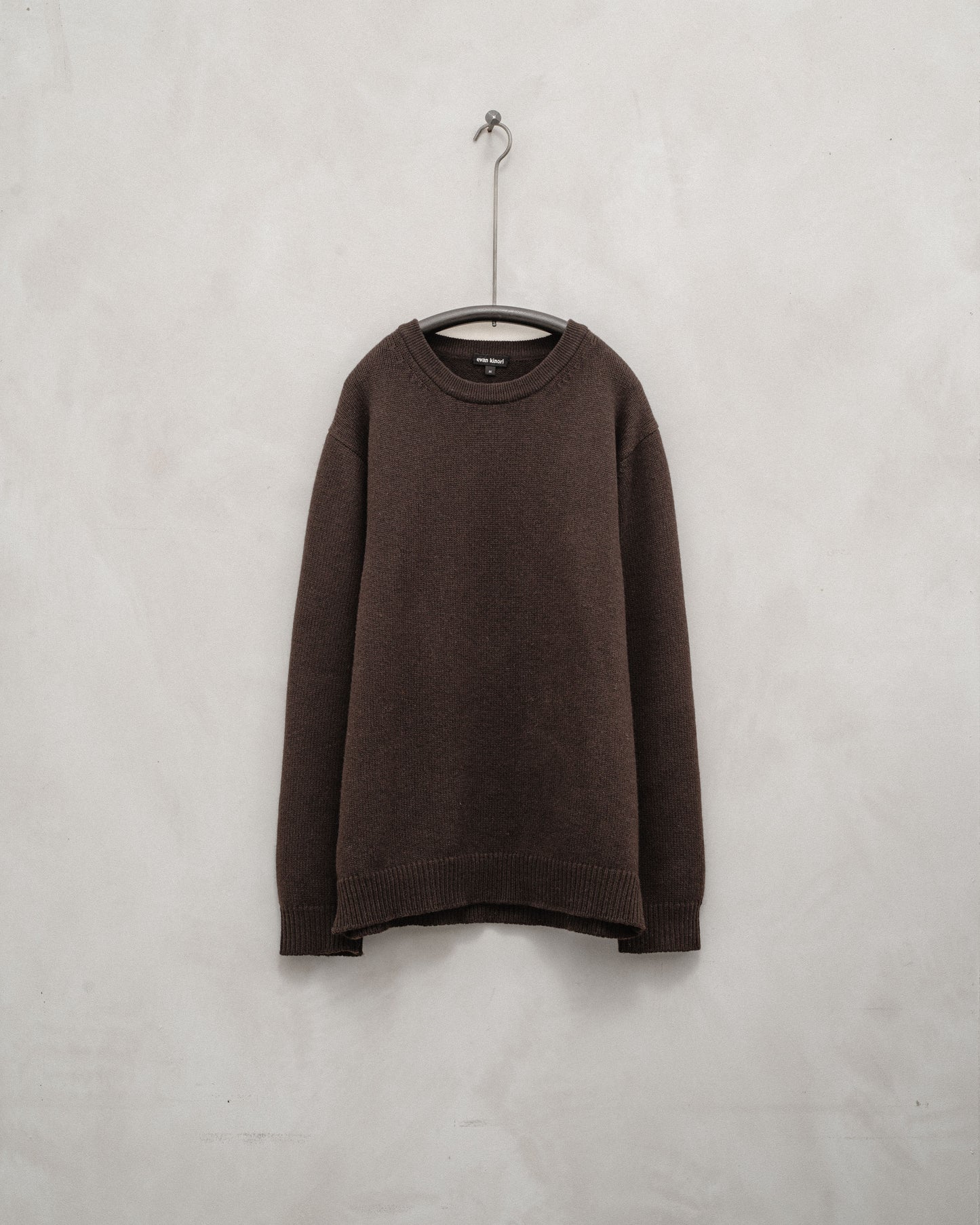 Crewneck Sweater - Cashmere/Lambswool, Dark Brown