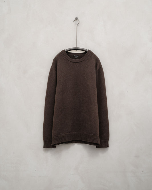 Crewneck Sweater - Cashmere/Lambswool, Brown