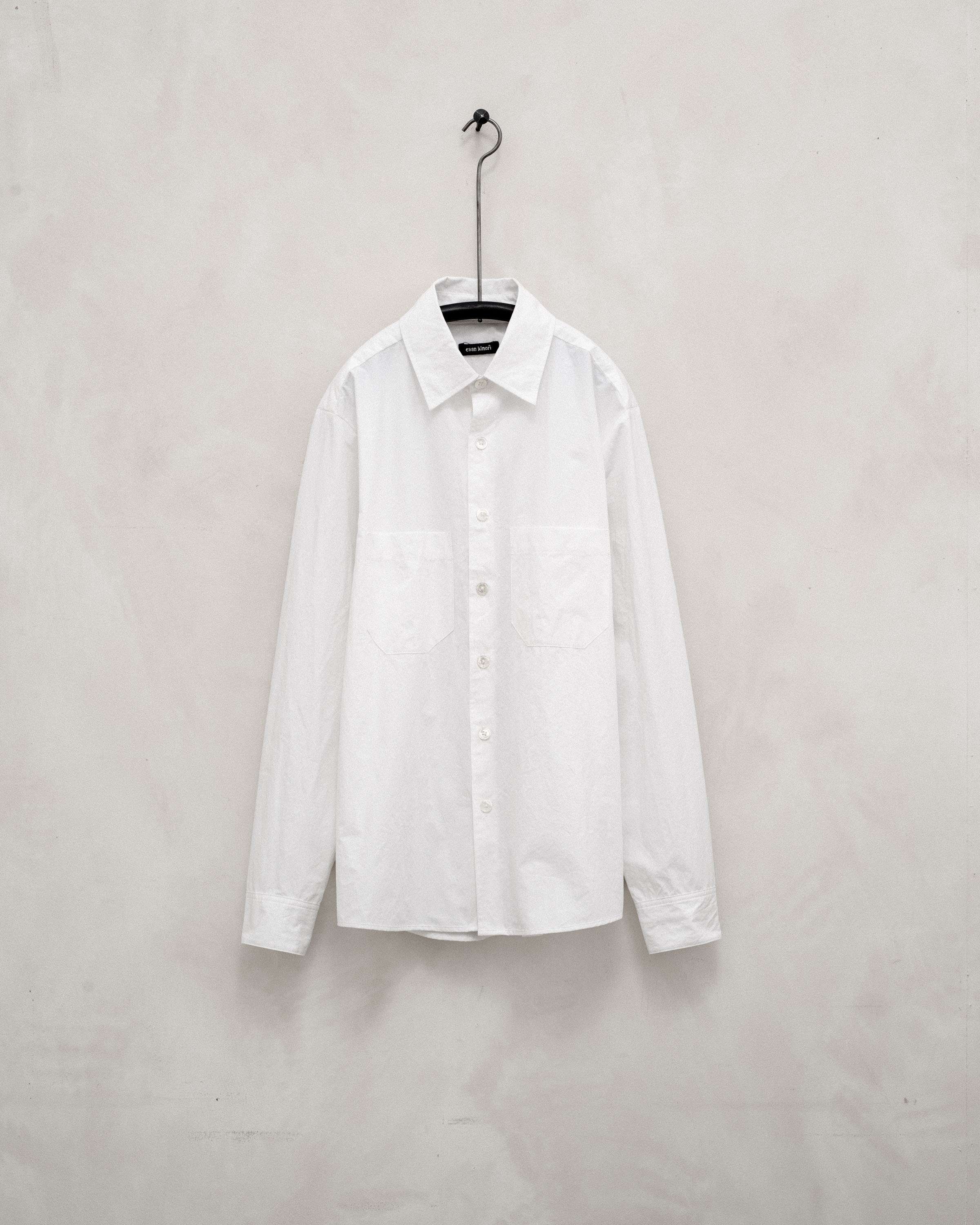 Two Pocket Shirt - Organic Cotton Typewriter Cloth, White