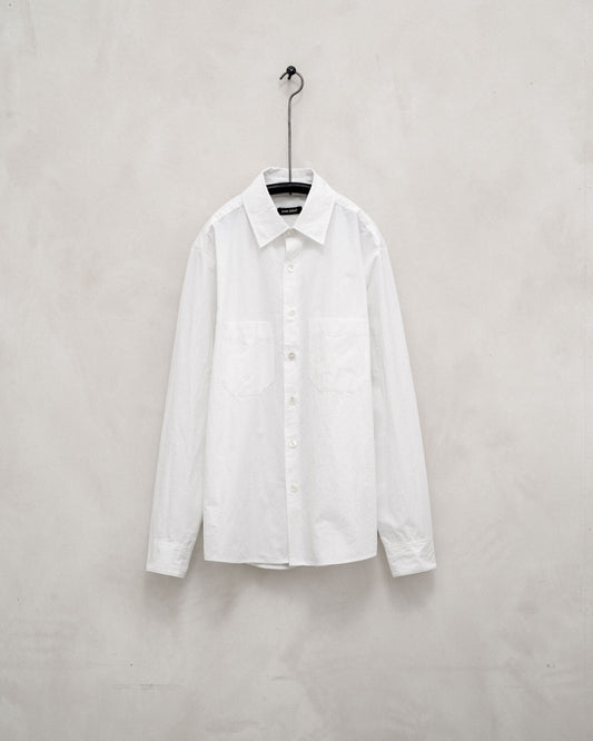 Two Pocket Shirt - Organic Cotton Typewriter Cloth, White