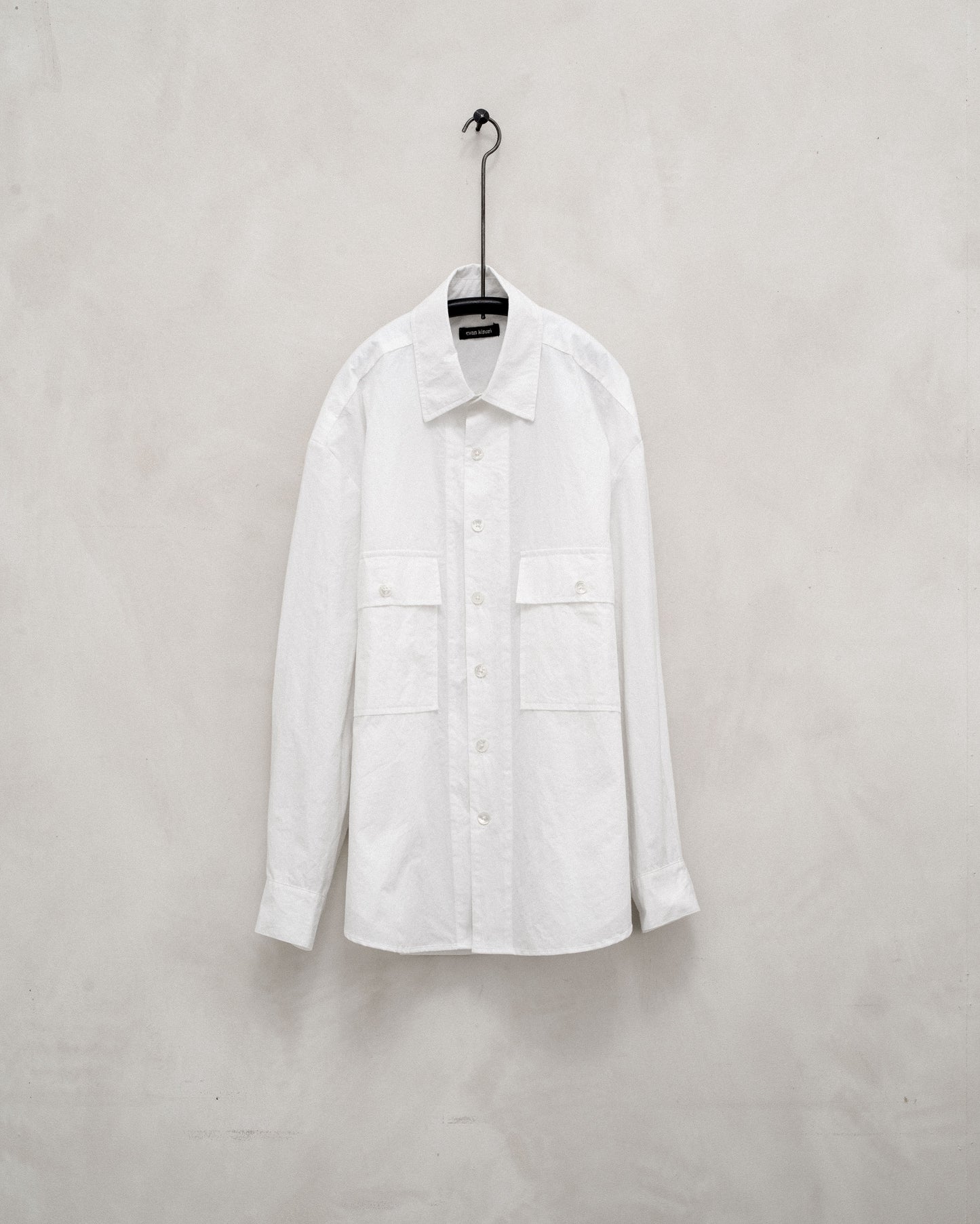 Big Shirt - Organic Cotton Typewriter Cloth, White