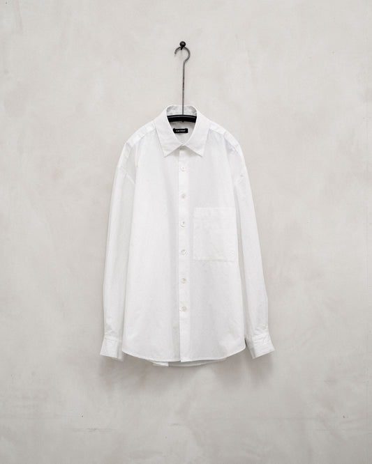 Big Shirt Two - Organic Cotton Typewriter Cloth, White