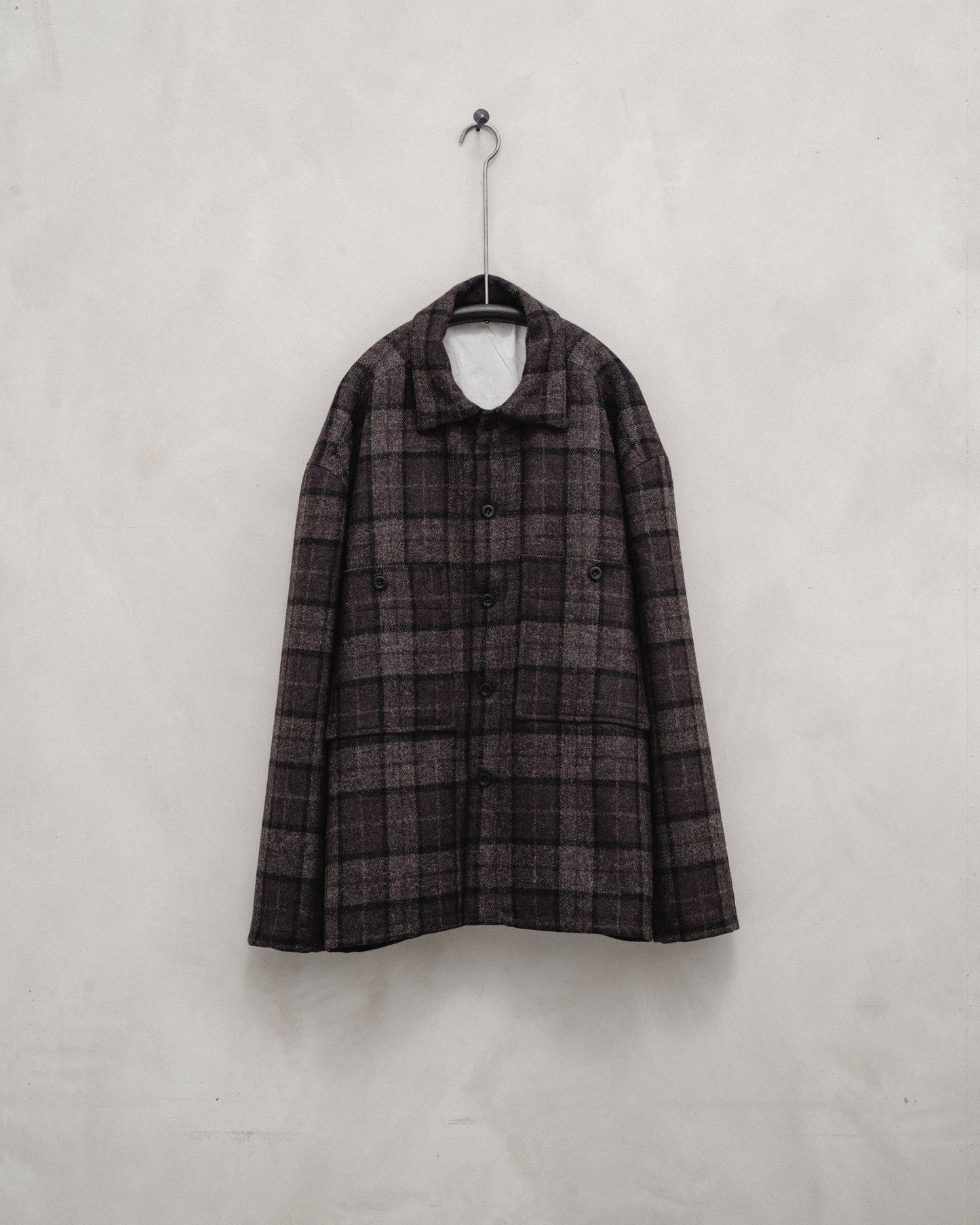 Field Shirt Two - Fox Tweed Check, Brown/Grey/Black