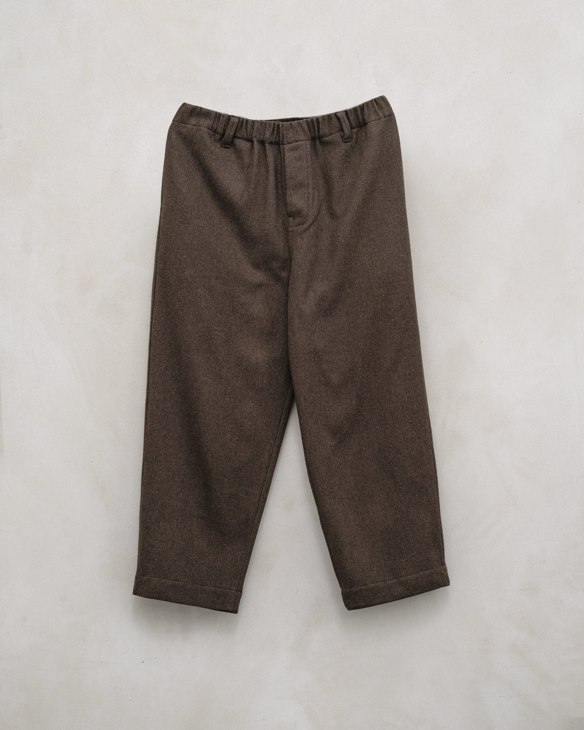 Cotton & Wool Carrot Pants in Alabaster