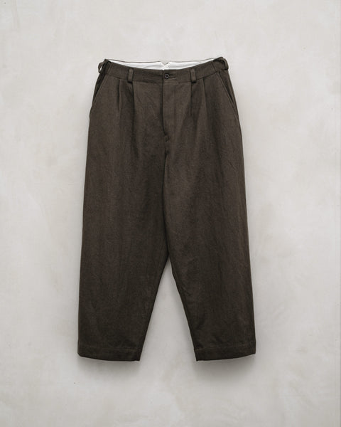 Elastic Pant - Cotton/Linen Gabardine, Dark Olive – evan kinori