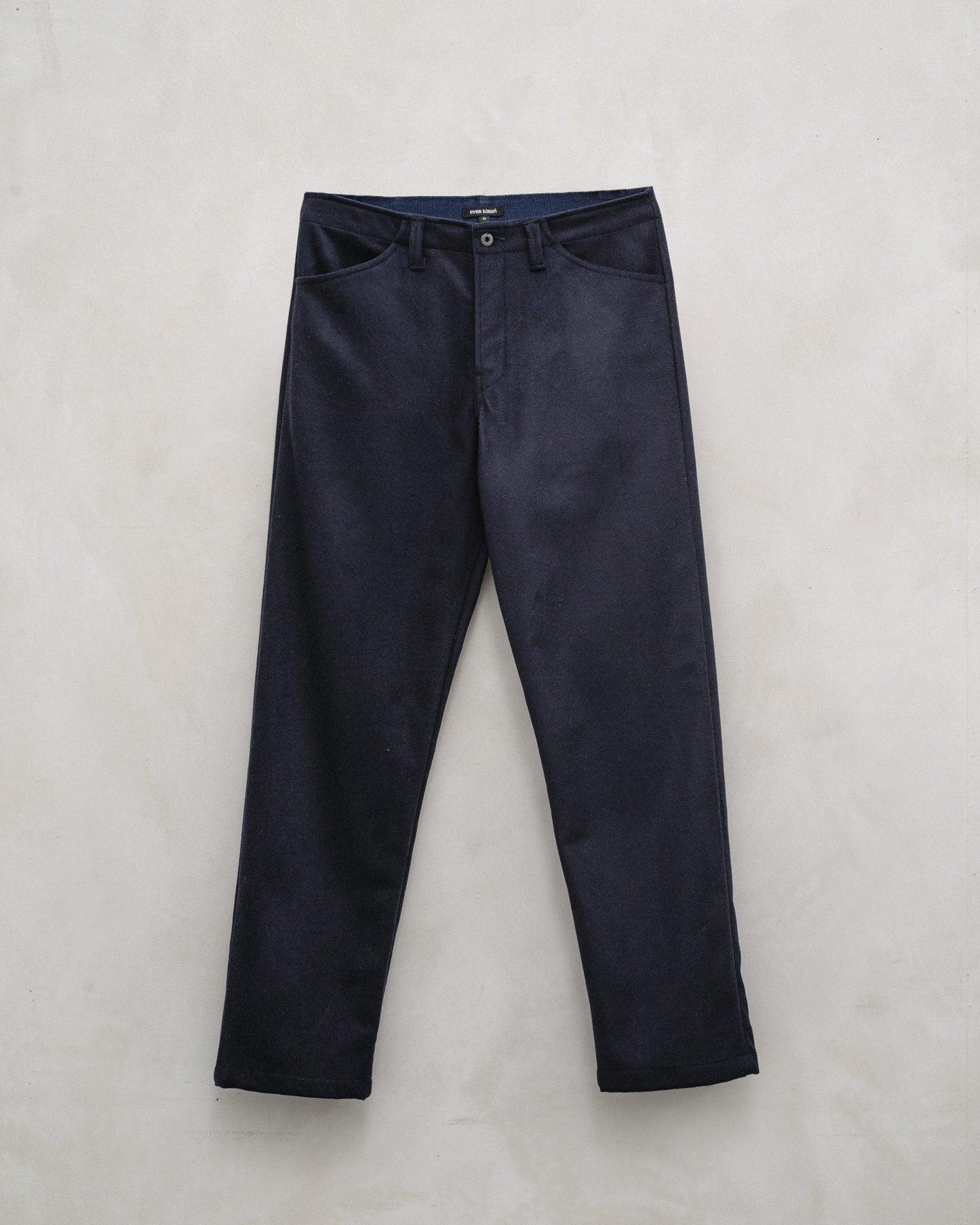 Four Pocket Pant - Brushed Wool/Cashmere Flannel, Navy