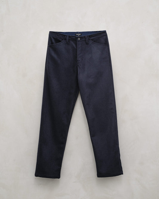 Four Pocket Pant - Brushed Wool/Cashmere Flannel, Navy