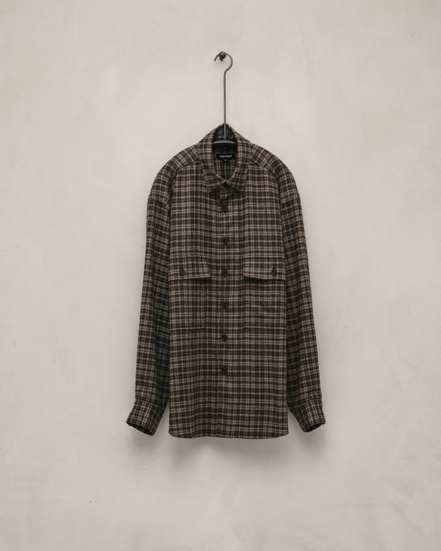 Big Shirt - Irish Wool Flannel, Brown/Beige