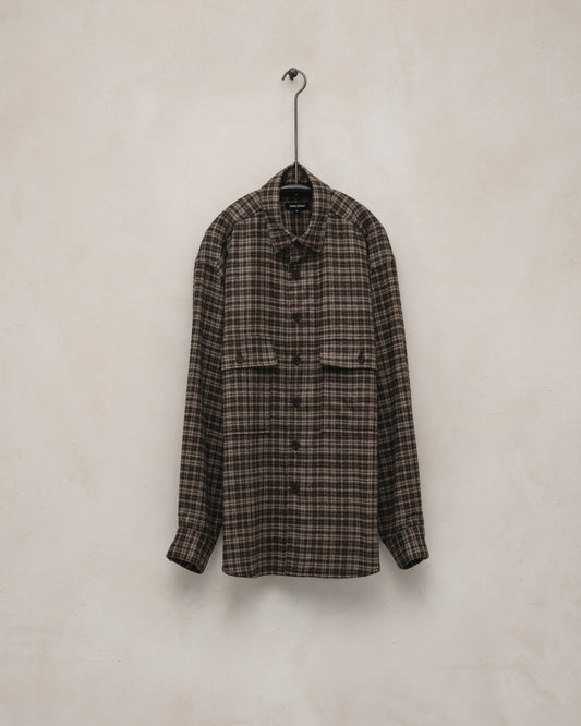Big Shirt - Irish Wool Flannel, Brown/Beige