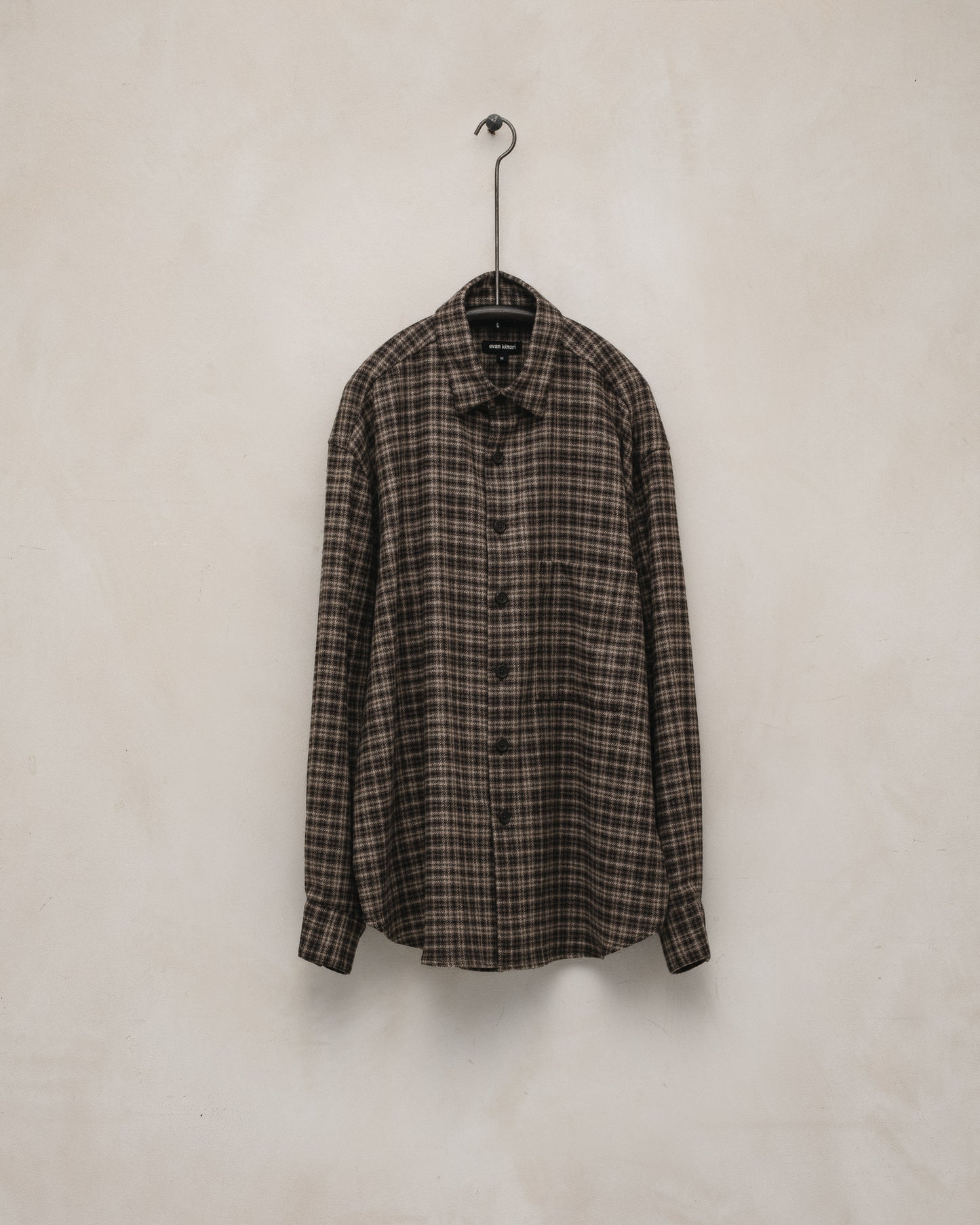 Big Shirt Two - Irish Wool Flannel, Brown/Beige